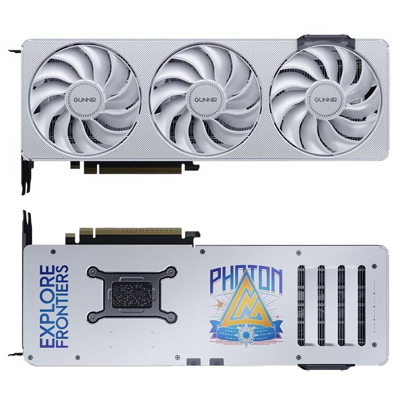 WEELIAO GUNNIR Intel Arc B570 Photon Grafikkarte, 10 GB GDDR6, 2670 MHz, 3 DisplayPort 2.1, HDMI 2.1, Triple Fan, Weiß (Weiß) Bild 2