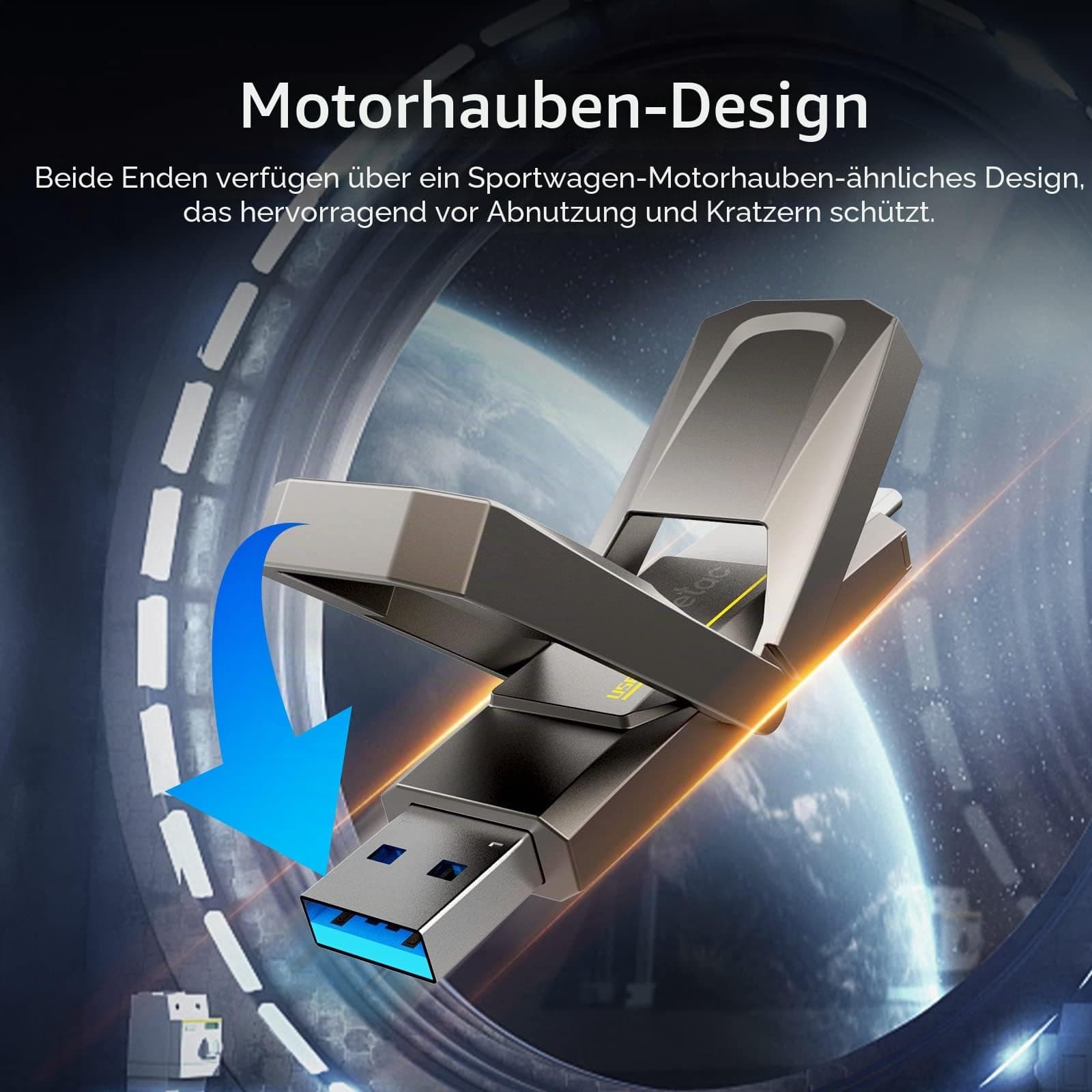 Netac US5 256GB Solid USB State Drive Externe tragbare USB SSD Typ-c und USB 3.2 Dual Interface Geschwindigkeit bis zu 550MB/s Bild 7
