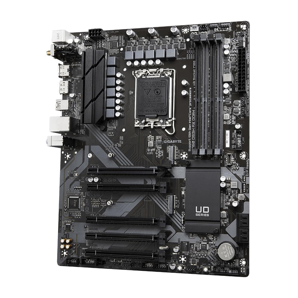 GIGABYTE B760 DS3H AX DDR4 Mainboard - Unterstützt Intel Core Prozessoren der 14. Generation, 8+2+1 Phasen digitales VRM, bis zu 5333MHz DDR4 (OC), 2X PCIe 4.0 M.2, Wi-Fi 6E, GbE LAN, USB 3.2 Gen 2 Bild 5