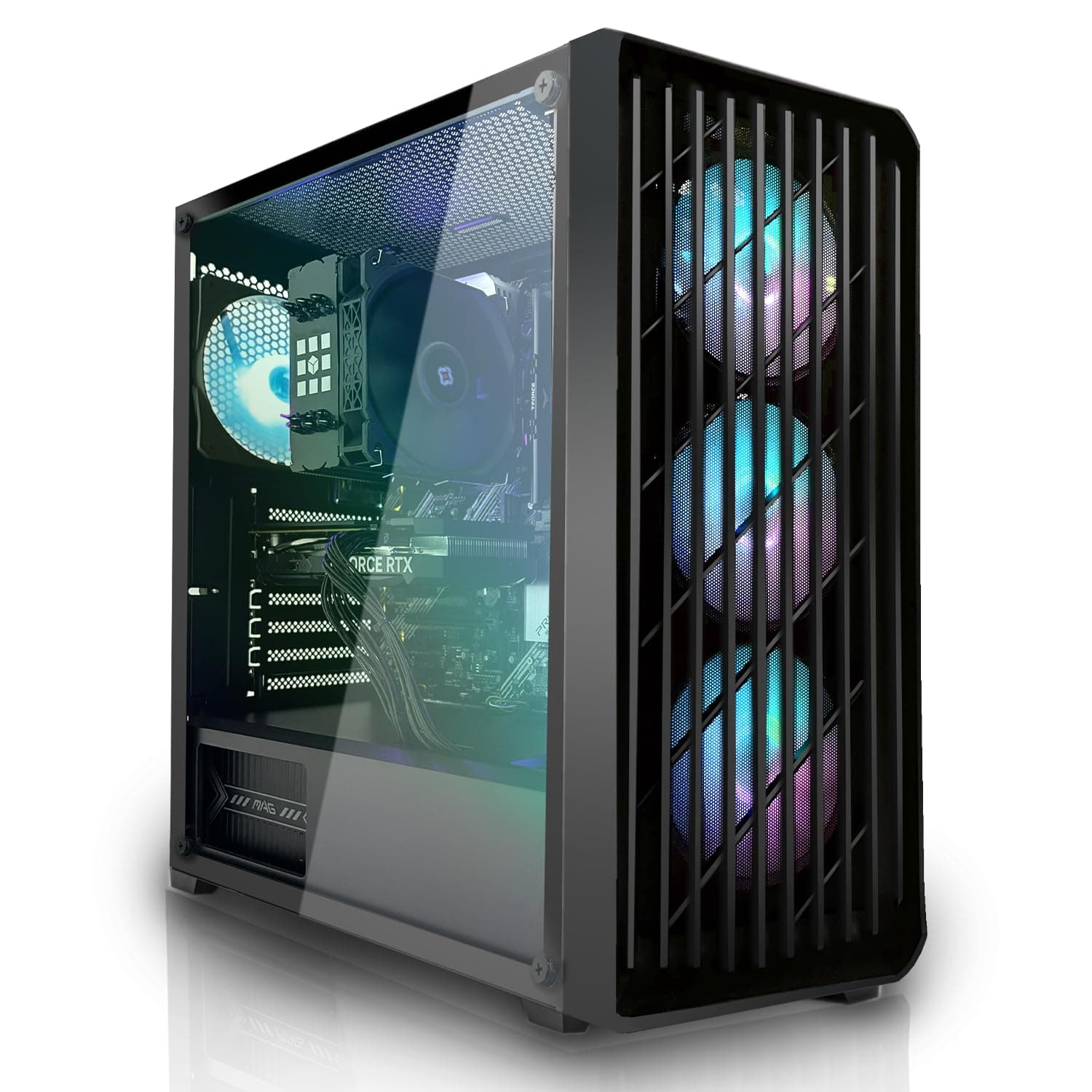 SYSTEMTREFF Gaming PC AMD Ryzen 7 5800XT 8x4.8GHz | AMD Radeon RX 9060 XT 16GB DX12 | 1TB M.2 NVMe | 32GB DDR4 RAM | Windows 11 | WLAN Desktop Computer Rechner für Gamer, Zocker & Streamer
