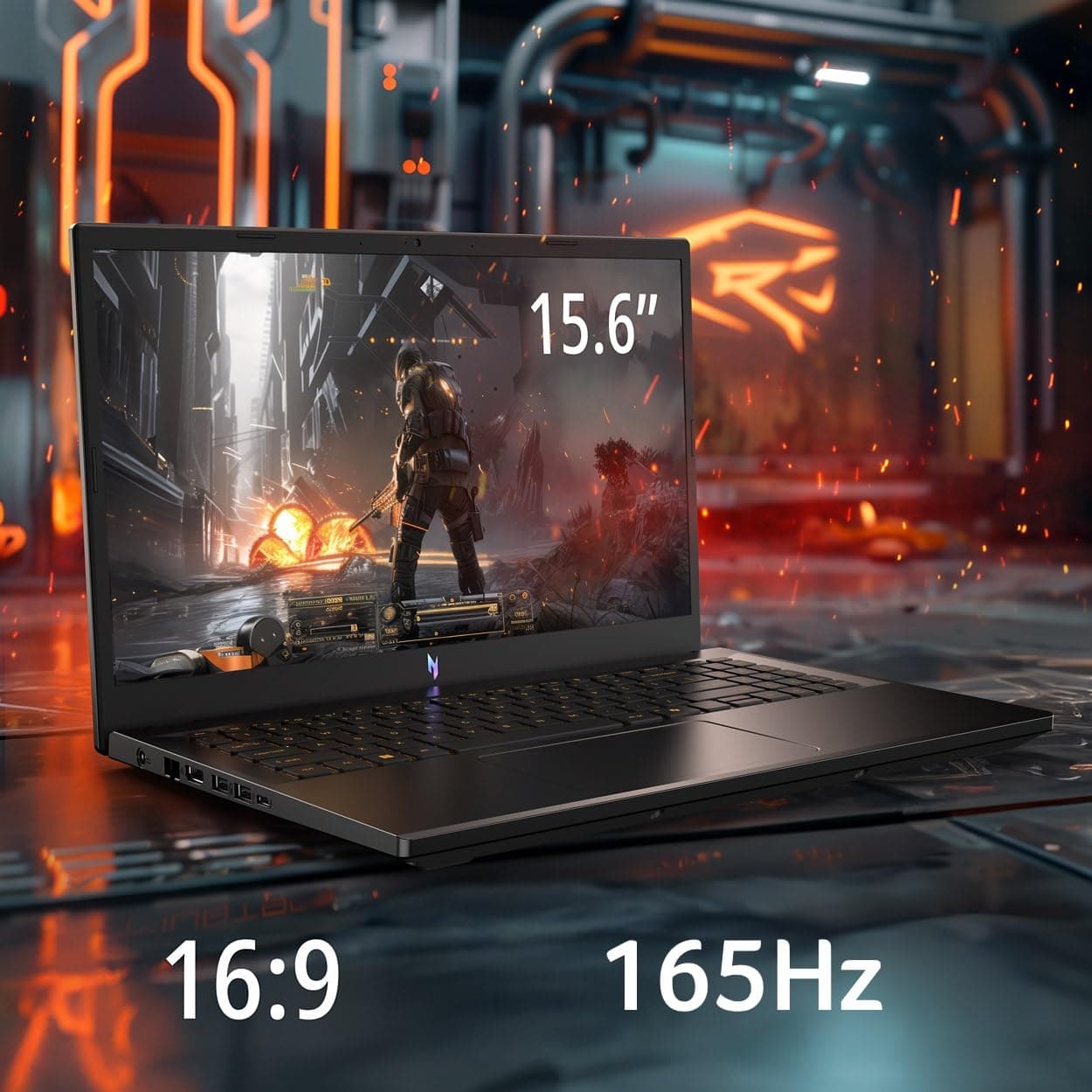 Acer Nitro V Gaming Laptop | Intel Core i9-13900H Prozessor | NVIDIA GeForce RTX 5060 Laptop GPU | 15,6 Zoll FHD IPS 165Hz Display | 16GB DDR4 | 1TB Gen 4 SSD | Wi-Fi 6 | Hintergrundbeleuchtung KB | Bild 4