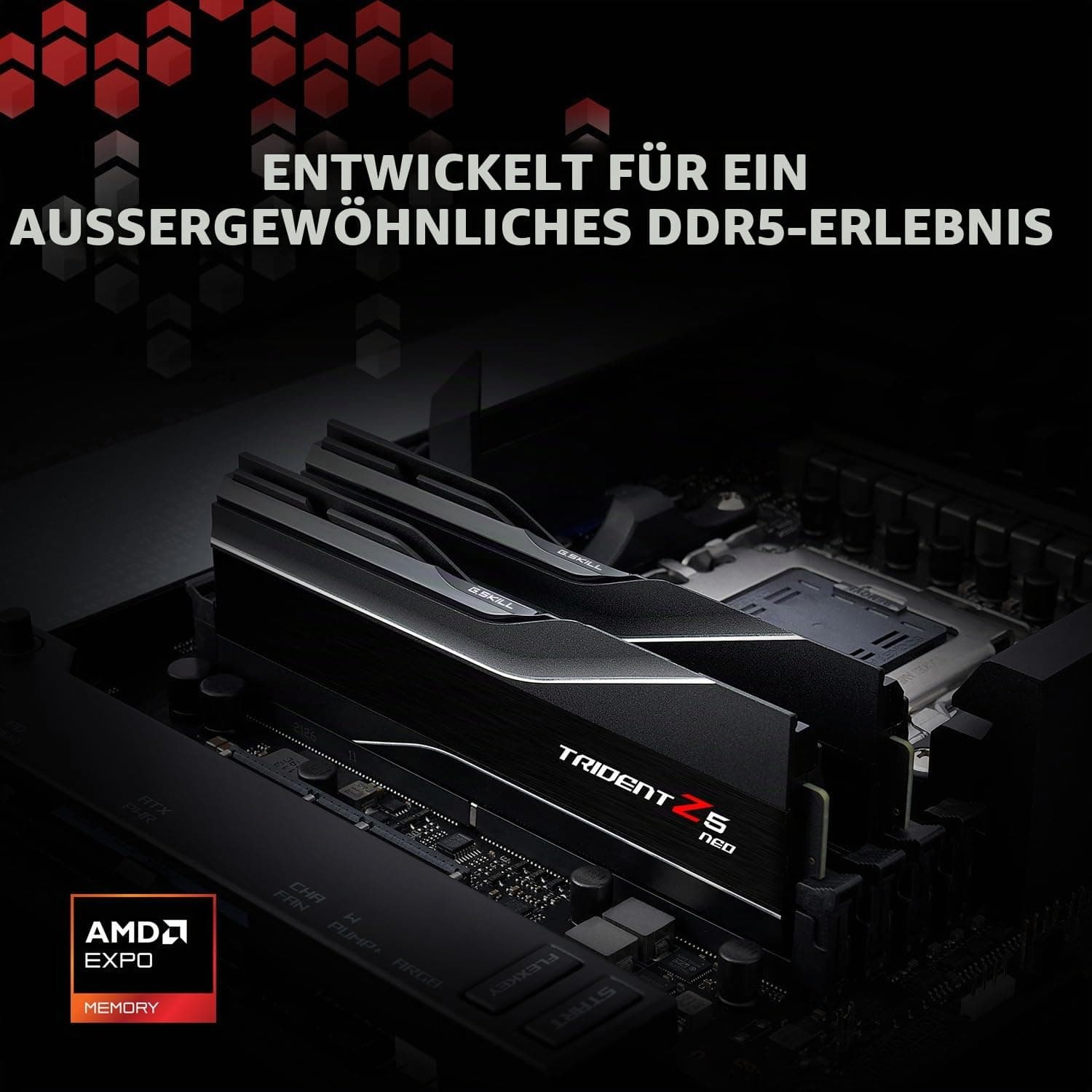 G.Skill Trident Z5 NEO 32GB DDR5 PC 6000 CL30 (2x16GB) F5-6000J3038F16GX2-TZ5N Matte Black Bild 4