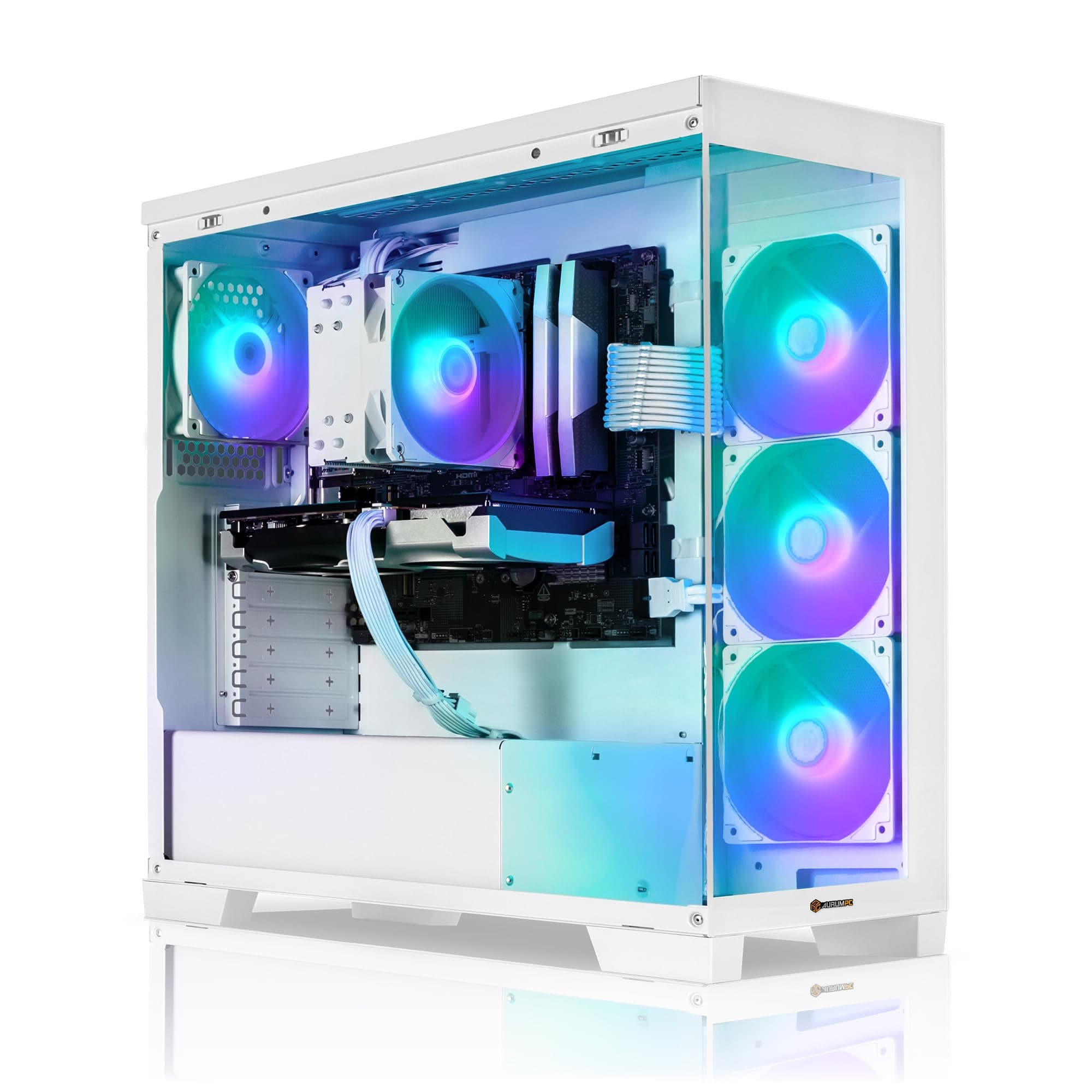 Aurum White Gaming PC Ryzen 7 5700X • GeForce RTX5060Ti 16GB • 32GB DDR4 • 1000GB M.2 SSD • Windows 11 • Luftkühlung • WLAN • Gamer PC Computer Gaming Rechner R7 5700X+RTX5060Ti 16G+32GB RAM+1TB SSD Bild 6