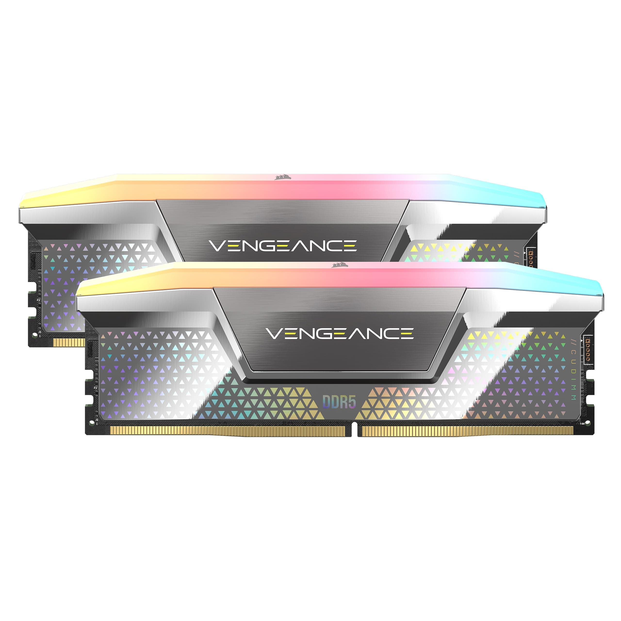 CORSAIR Vengeance RGB DDR5 CUDIMM 48GB (2x24GB) Bis zu 8000MHz CL38-50-50-128 1.4V Intel XMP 3.0 Desktop-Arbeitsspeicher – Silber (CMHC48GX5M2X8000C38)