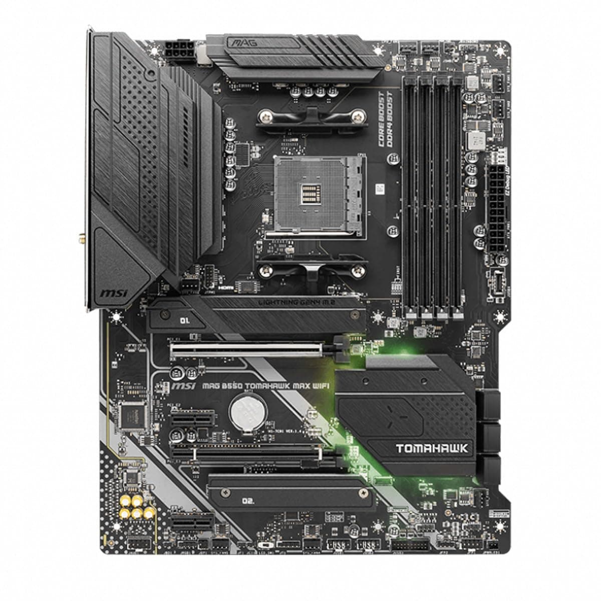 MSI MAG B550 Tomahawk MAX WiFi Gaming Motherboard (AMD AM4, DDR4, PCIe 4.0, SATA 6Gb/s, M.2, USB 3.2 Gen 2, HDMI/DP, ATX, Wi-Fi 6E, AMD Ryzen 5000 Series Prozessoren) Bild 3