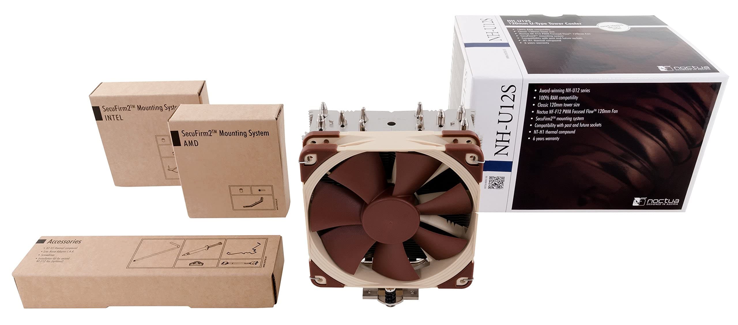 Noctua NH-U12S, Premium CPU Kühler mit NF-F12 120mm Lüfter (Braun) Bild 7