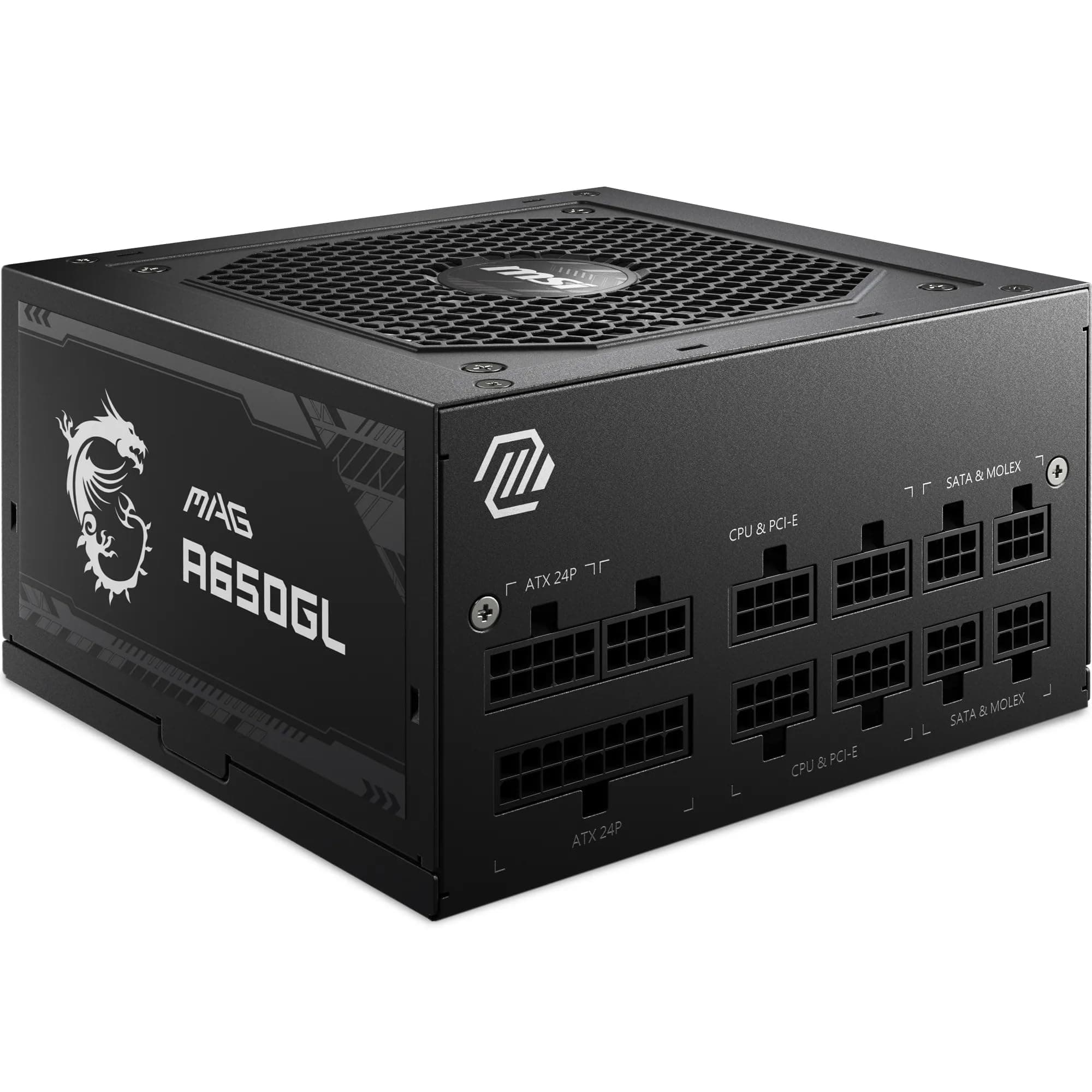MSI MAG A650GL Netzteil, 650W, 80 Plus Gold, vollmodular, 120mm FDB Lüfter mit dynamischen Kugellager, Full-Bridge LLC, Schwarze Flachkabel - 7 Jahre Garantie Bild 2