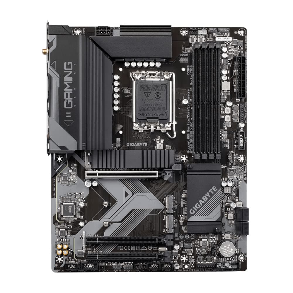 GIGABYTE B760 Gaming X AX Mainboard - Unterstützt Intel Core Prozessoren der 14. Generation, 8+1+1 Phasen digitales VRM, bis zu 7600MHz DDR5 (OC), 3X PCIe 4.0 M.2, Wi-Fi 6E, 2.5GbE LAN, USB 3.2 Gen 2 Bild 3