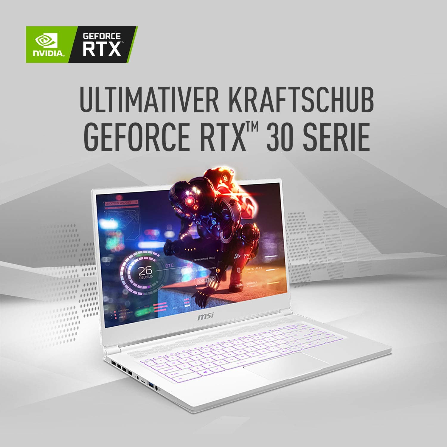 MSI Stealth 15M White 15.6 Zoll FHD (1920 * 1080 Pixel/144 Hz) Gaming Notebook (Intel Core i7-11375H Special Edition), 16 GB RAM DDR4-3200, NVIDIA GeForce RTX 3060, 1TB Windows 10 Home, A11UEK-028 Intel Tiger Lake Core i7-11375H 15,6" Thin & Light Laptop Weiß Bild 4