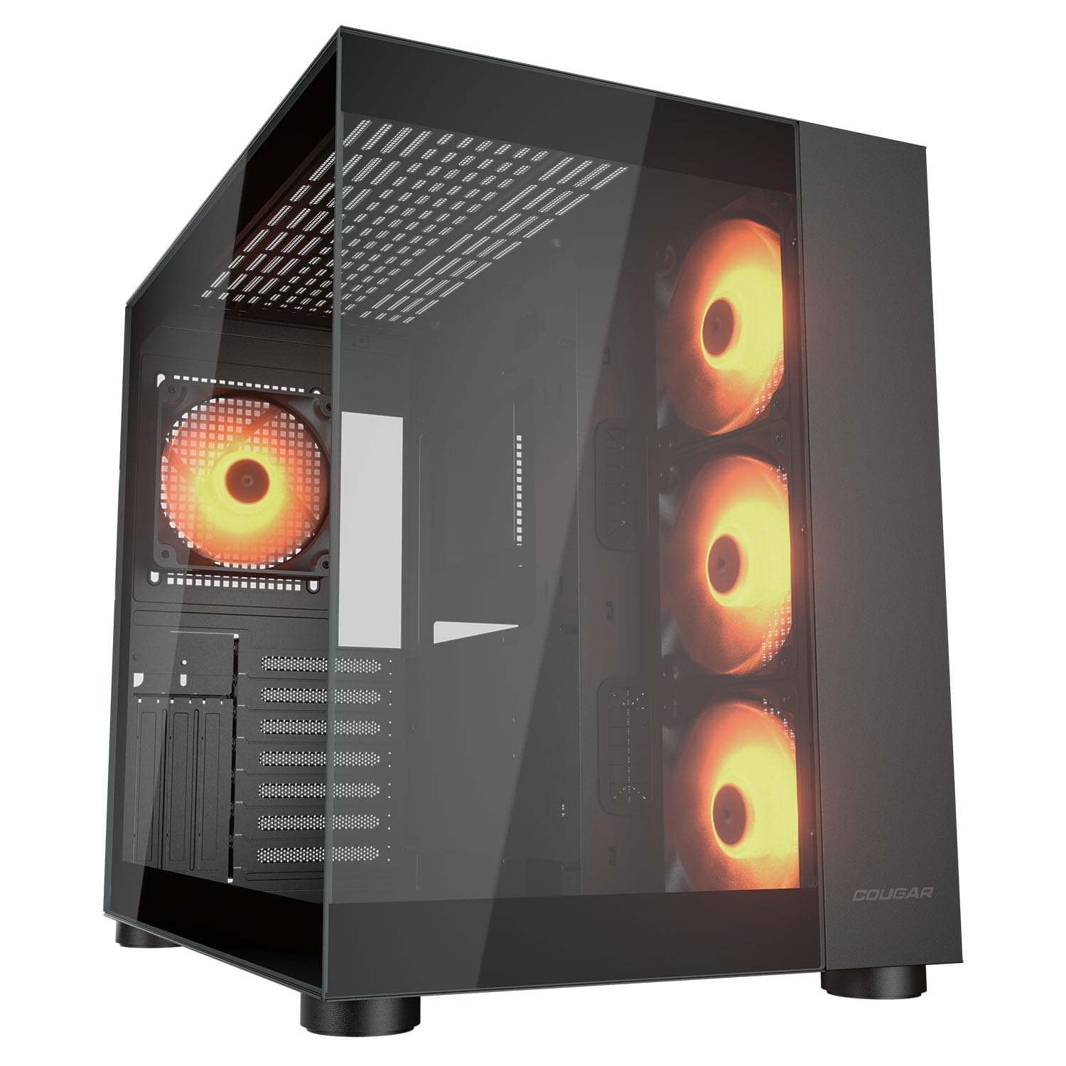 Cougar Cube Midi-Tower-Gehäuse aus gehärtetem Glas, FV150 ARGB, Schwarz Bild 2