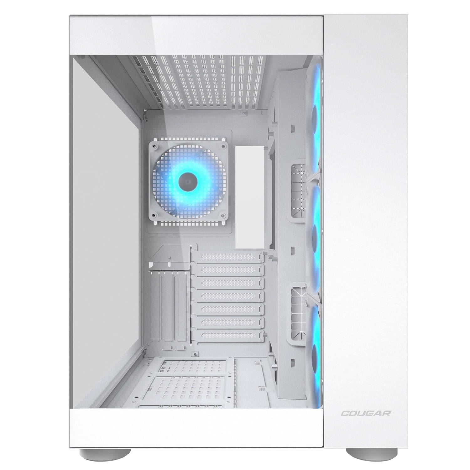 Cougar Cube Midi-Tower-Gehäuse aus gehärtetem Glas, FV150 ARGB, Weiß Bild 7