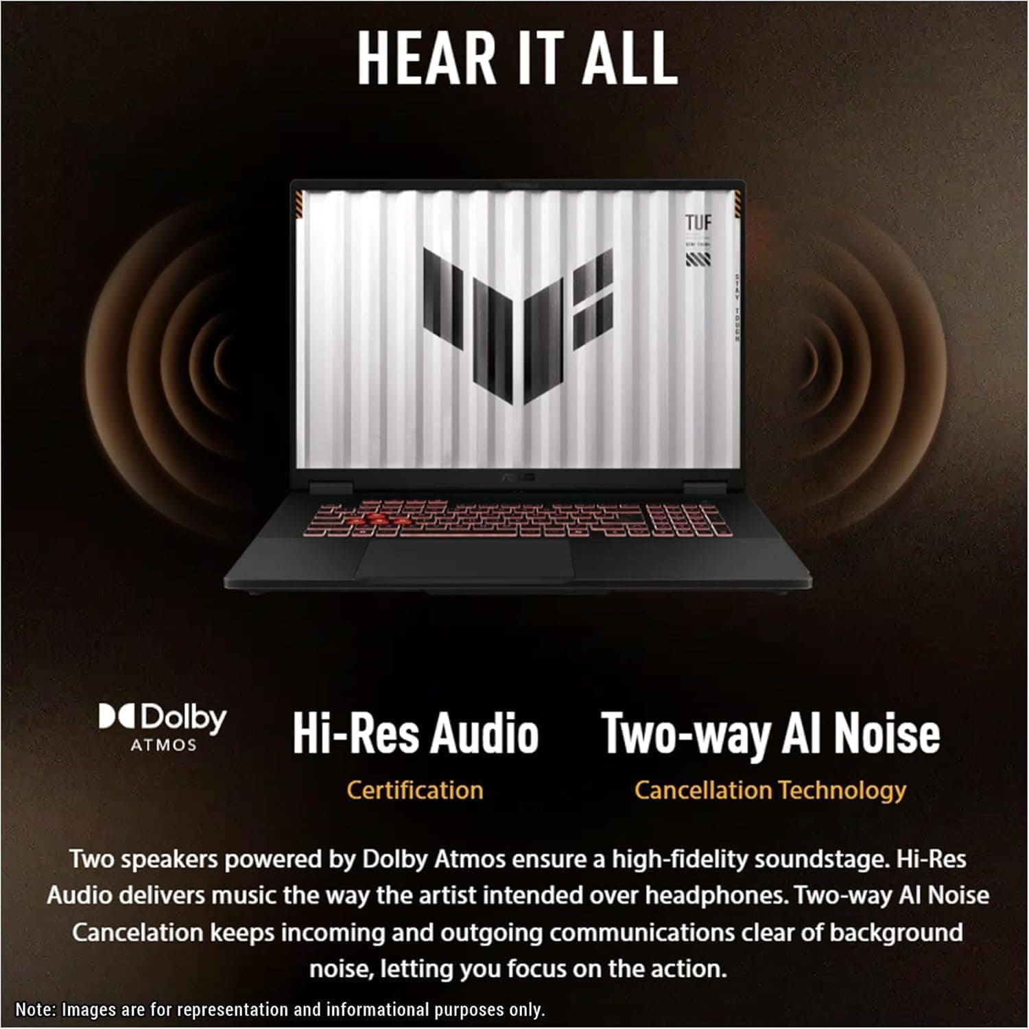 ASUS TUF A16 Gaming Laptop - AMD Ryzen 5 7535HS Beat i7-10875H - RTX 4050-32GB RAM | 2TB SSD Tastatur mit Hintergrundbeleuchtung RGB - 16 Zoll WUXGA 144Hz - Windows 11 - Videobearbeitung - Portatil Schwarz - 32 GB RAM | 2 TB SSD Bild 6