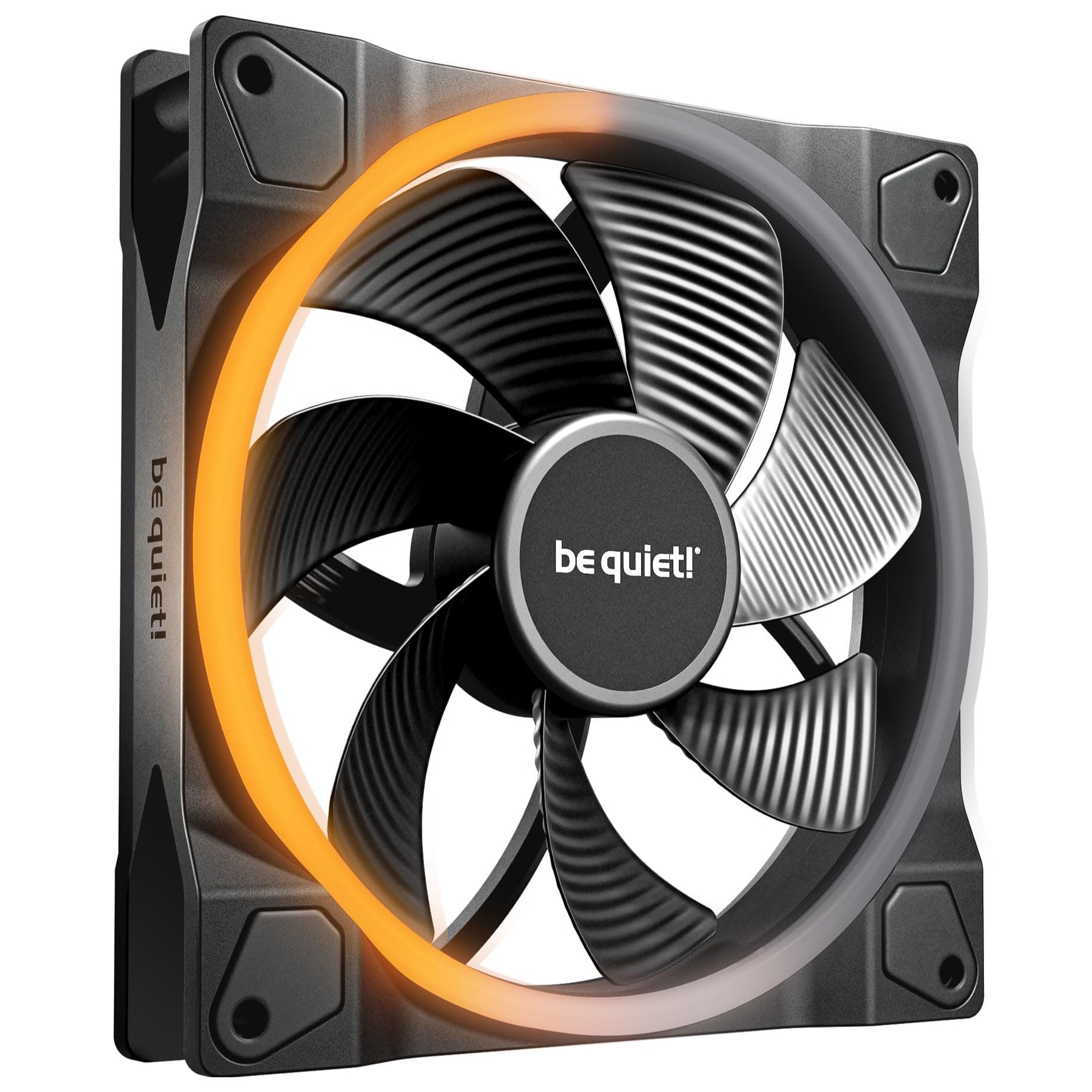 be quiet! Light Wings 140mm PWM Reverse Black, 7 invertierte Lüfterblätter, hoher Airflow, ideal für die Seite oder am Boden des Gehäuses, ARGB-Beleuchtung, vielzählige Farben, sehr leiser Betrieb Bild 2