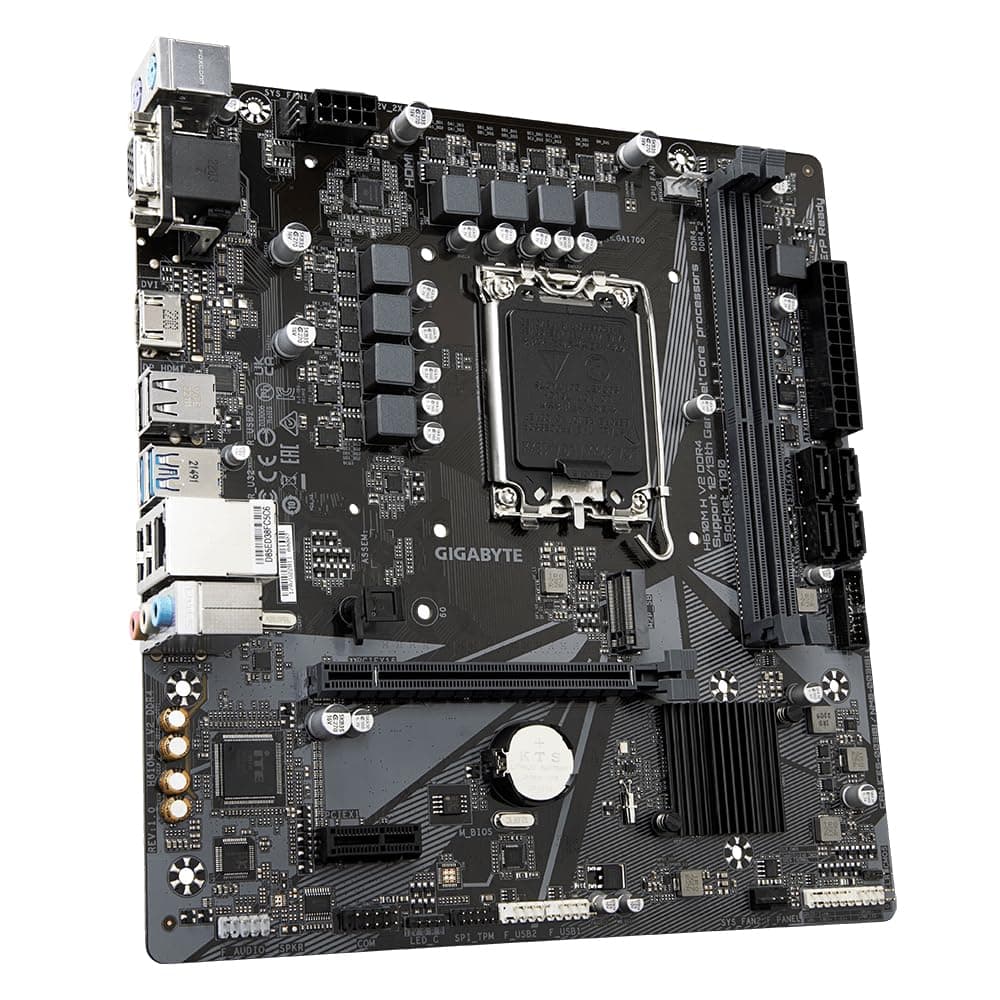 GIGABYTE H610M H V2 DDR4 Mainboard - Unterstützt Intel Core Prozessoren 14th CPUs, 6+1+1 Hybrid Digital VRM, up to 3200MHz DDR4 (OC), 1xPCIe 3.0 M.2, GbE LAN, USB 3.2 Gen 1 Bild 5