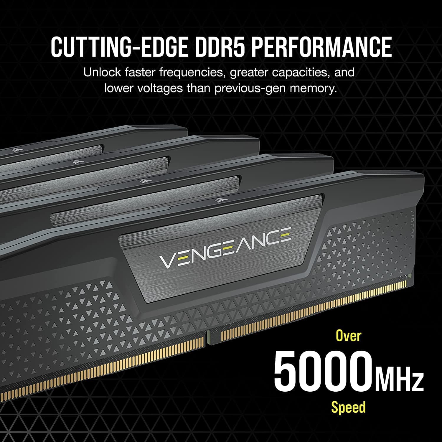 CORSAIR Vengeance DDR5 RAM 32GB (2x16GB) Bis zu 6400MHz CL36 Intel XMP 3.0 Desktop-Arbeitsspeicher – Schwarz (CMK32GX5M2B6400C36) 32GB (2x16GB) Schwarz Bild 6