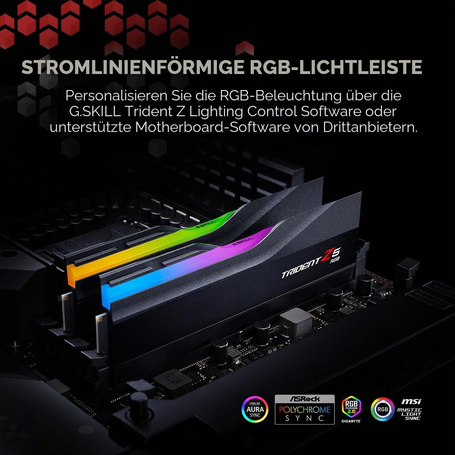 Modul DDR5 32 GB 2 x 16 GB 7600 MHz G SKILL Trident Z5, G.Skill Bild 5