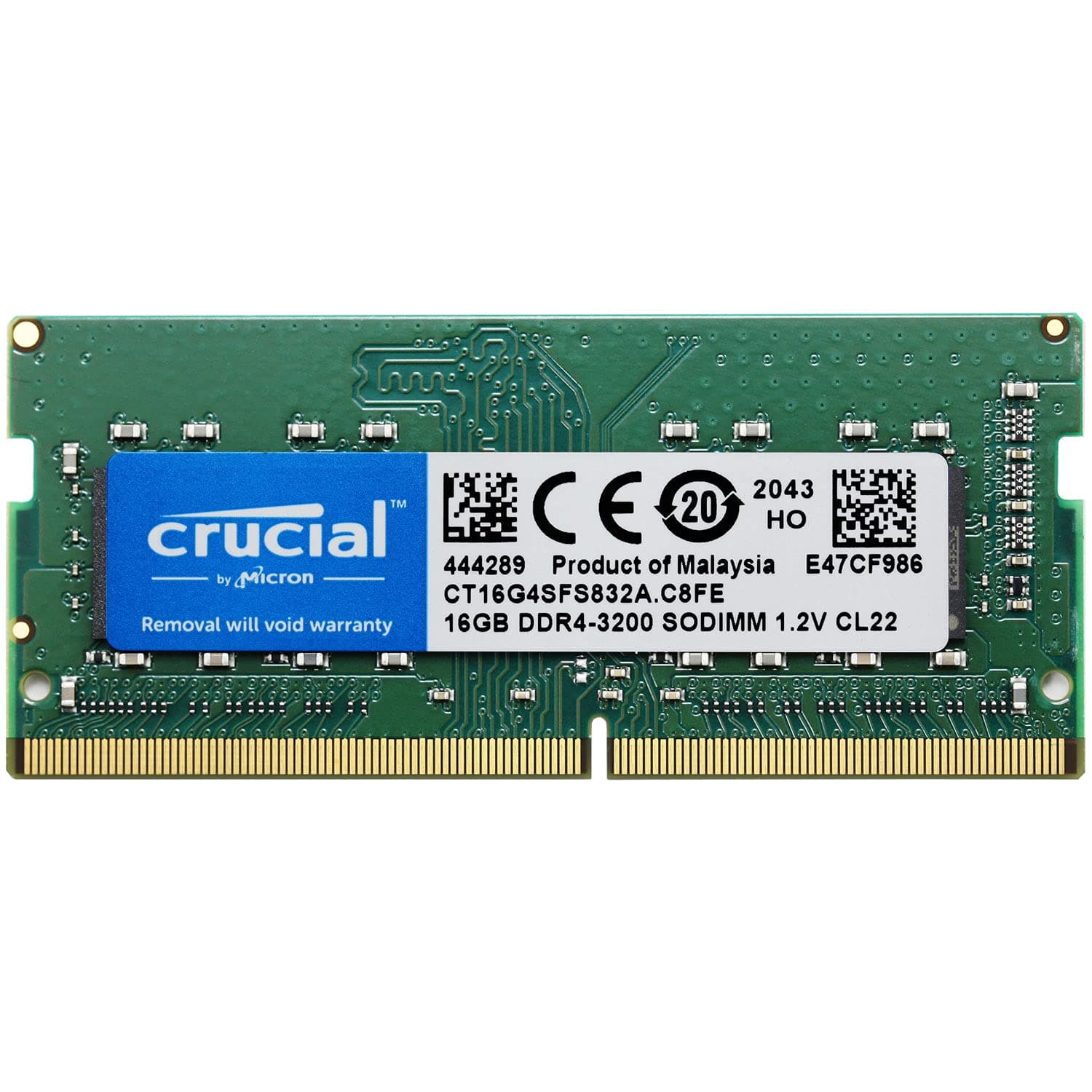 16 GB 260pin SODIMM DDR4 PC4-25600 NONECC