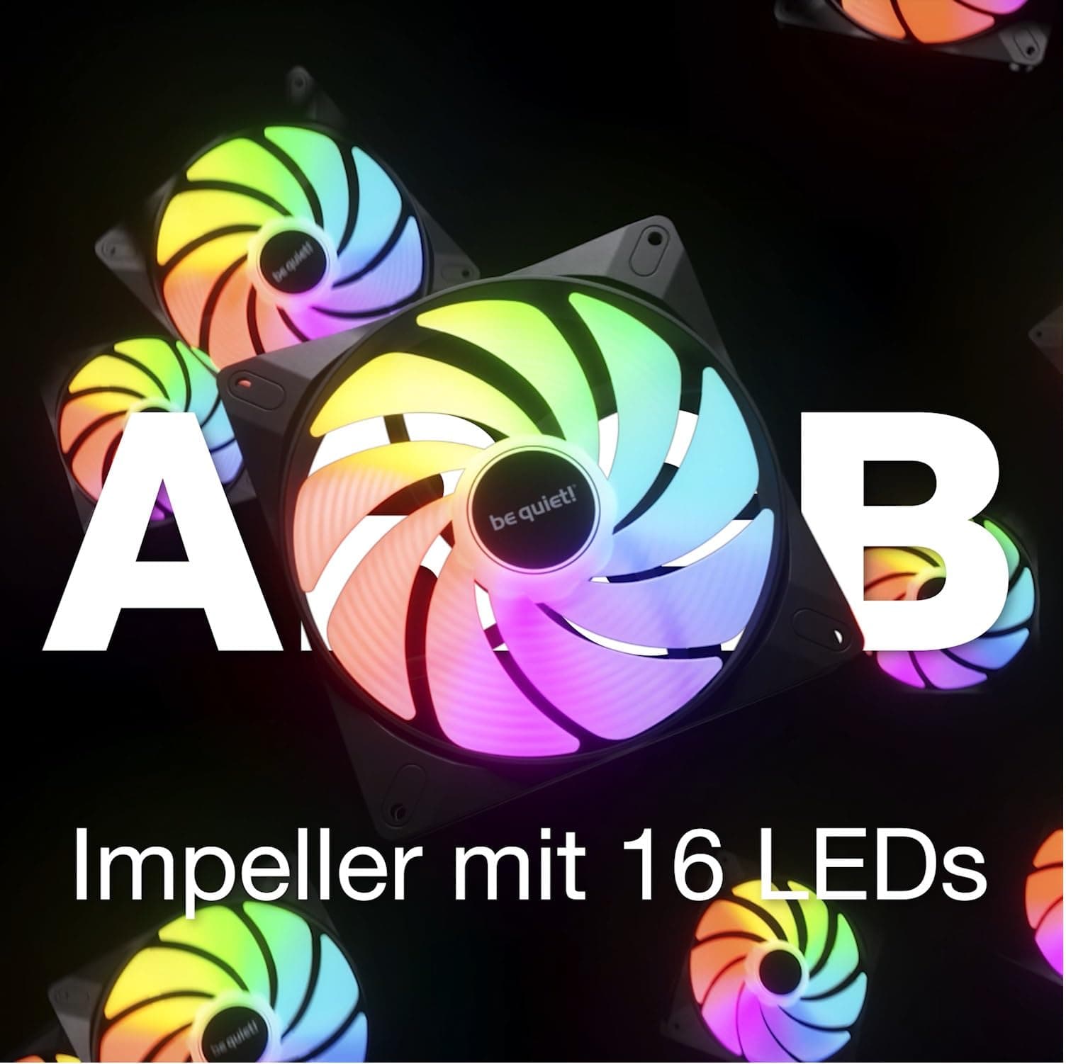be quiet! Light Wings LX 120mm PWM Lüfter, Beleuchteter Hub und mattierte Lüfterblätter, vielzählige Farben und Effekte, 7 optimierte Lüfterblätter, ARGB-Kabel mit Möglichkeit zur Reihenschaltung Bild 3