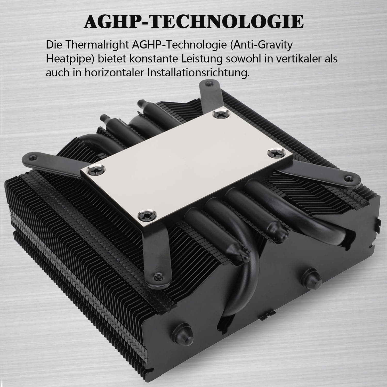 Thermalright AXP90-X53 Black Low Profile CPU-Luftkühler, 53mm Höhe, TL-9015B Slin PWM Lüfter, AGHP Technologie, für AMD AM4/Intel 1150/1151/1155/1156/1200 AXP90 X53 Black 53mm Bild 3