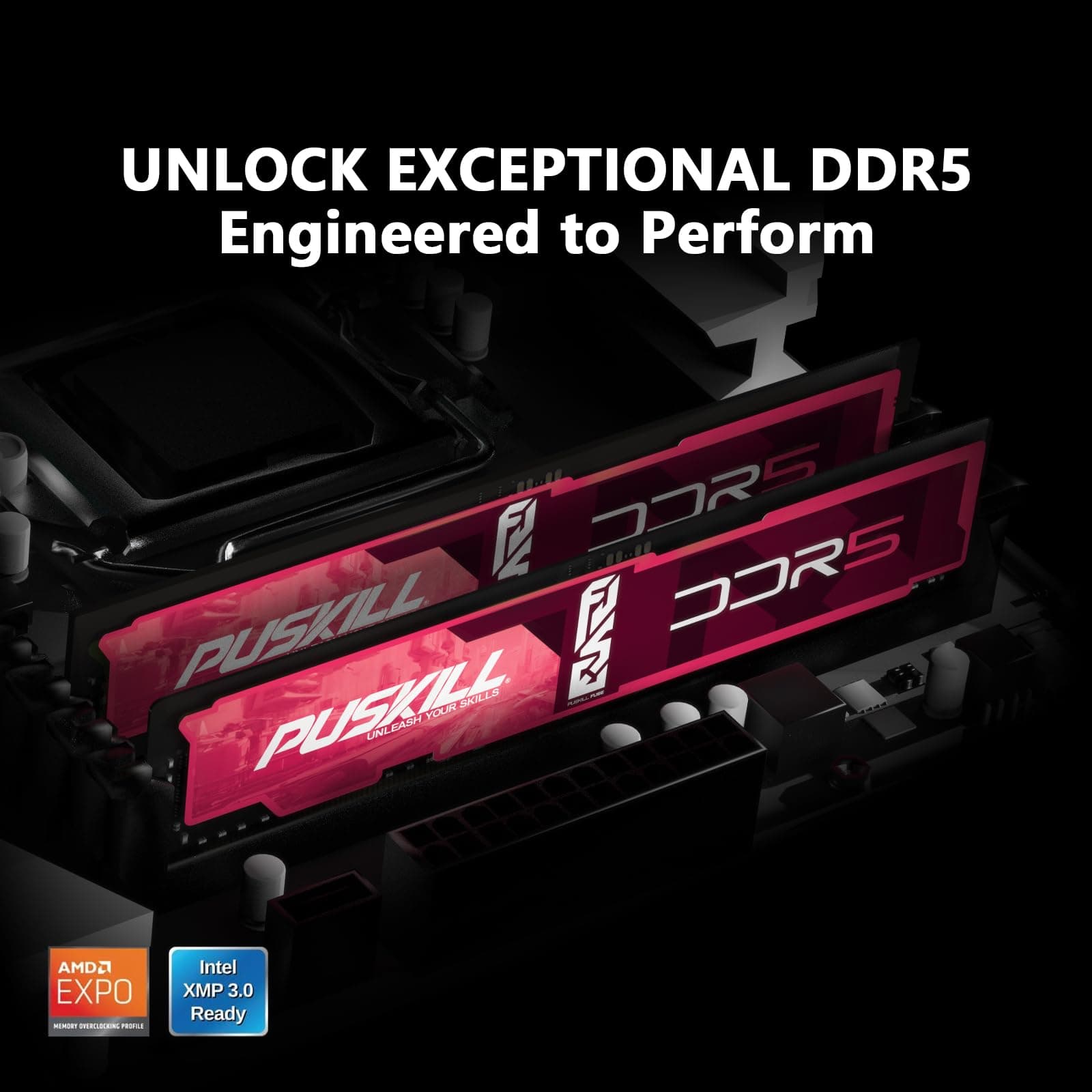 PUSKILL 32 GB DDR5 RAM (2 x 16 GB) 6000 MHz CL30 Desktop-Speicher | Gaming-PC-Upgrade mit extrem niedriger Latenz | Intel XMP 3.0 & AMD EXPO bereit für 700/600 & Ryzen 7000 (AM5) Bild 5