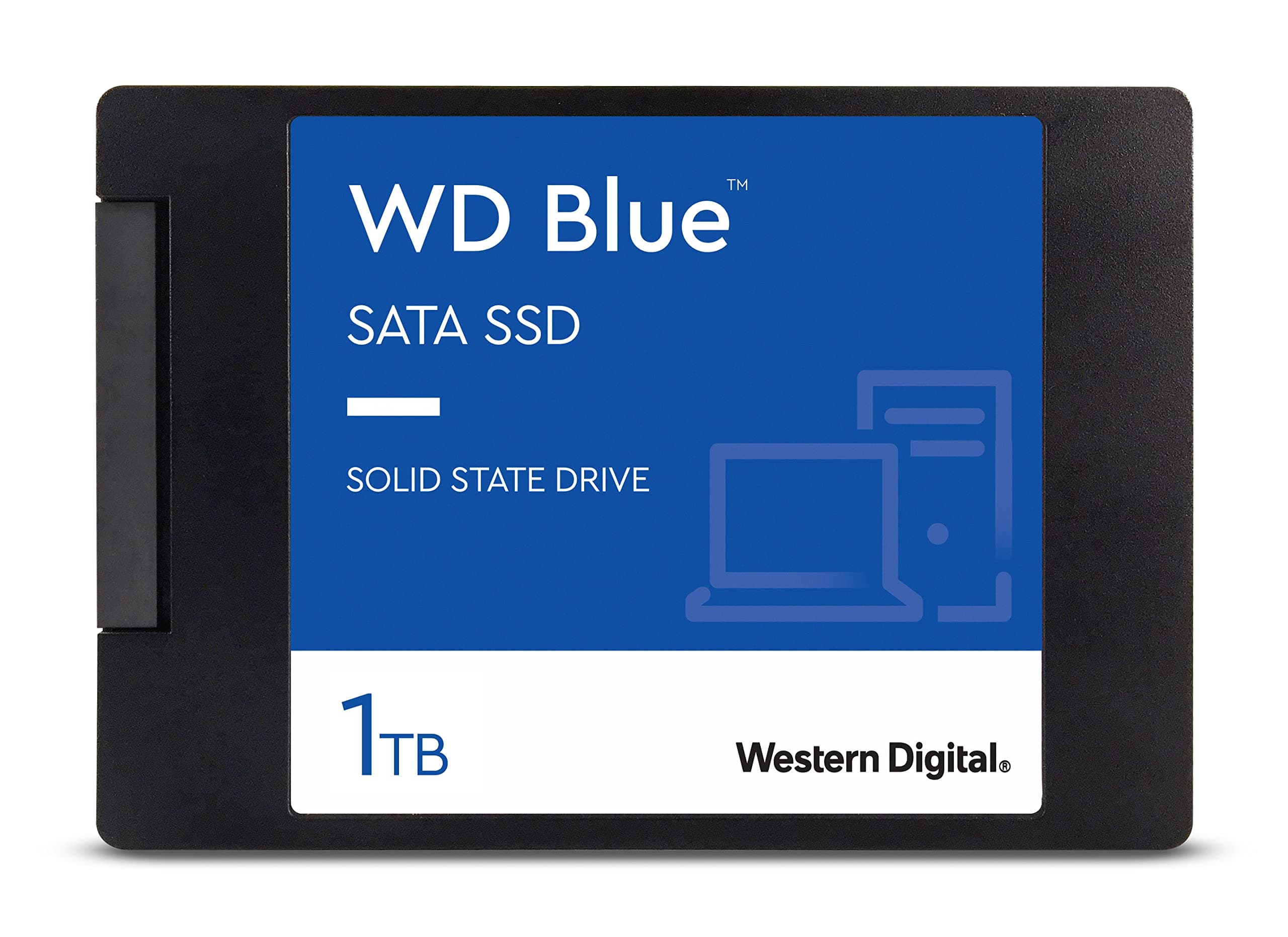 WD Blue SATA SSD 1 TB, 2,5 Zoll (interne SSD, hohe Zuverlässigkeit, Lesevorgänge bis zu 560 MB/s, Schreibvorgänge bis zu 530 MB/s, stoßsicher und WD F.I.T. Lab-zertifiziert) 1 TB 2,5" SATA SATA SSD