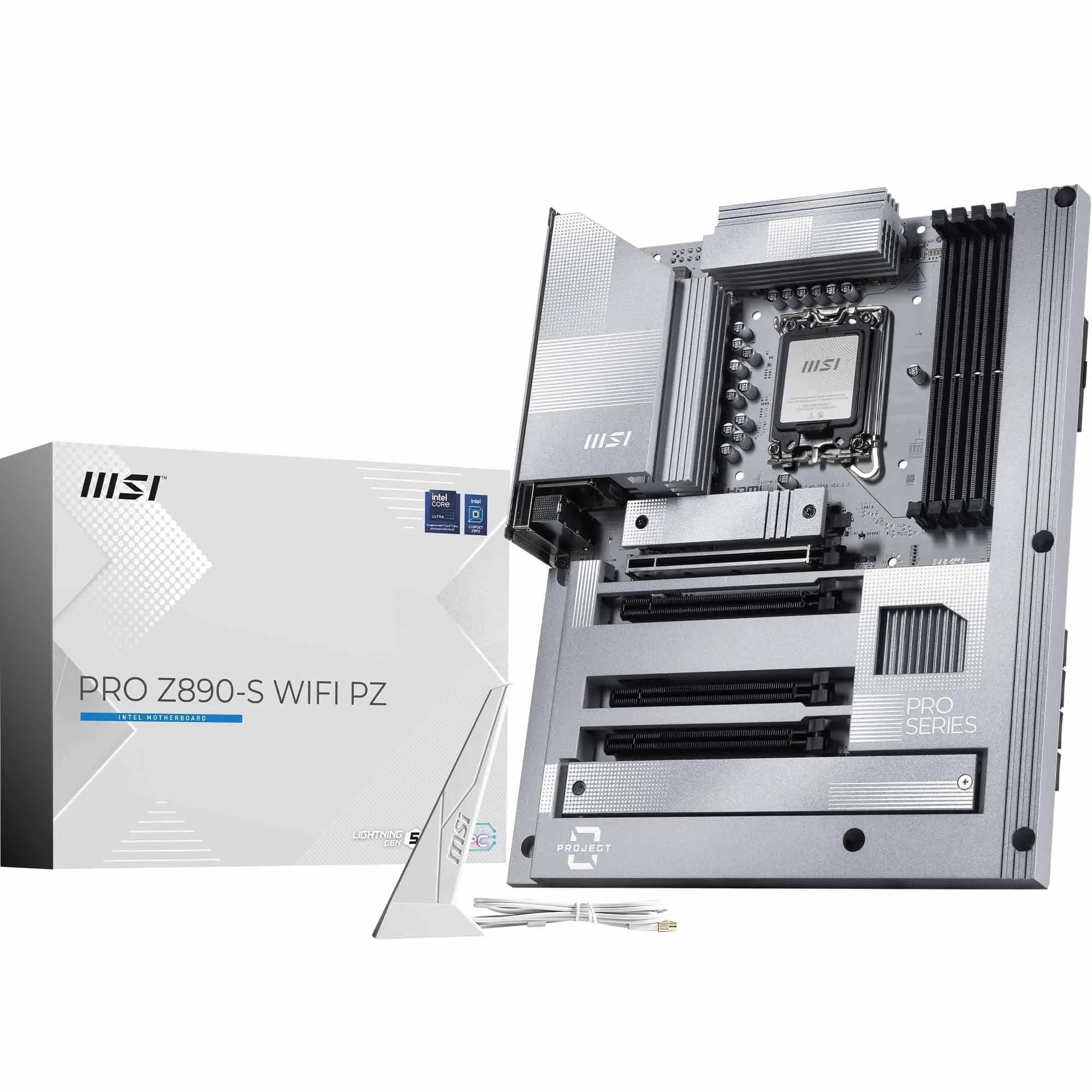 MSI PRO Z890-S WiFi PZ Mainboard, Back-Connect ATX – Unterstützt Intel Core Ultra Prozessoren (Series 2), LGA 1851 – DDR5 Memory Boost (8600+ MT/s OC), PCIe 5.0 x16, M.2 Gen5, Wi-Fi 7, 2,5G LAN Bild 2