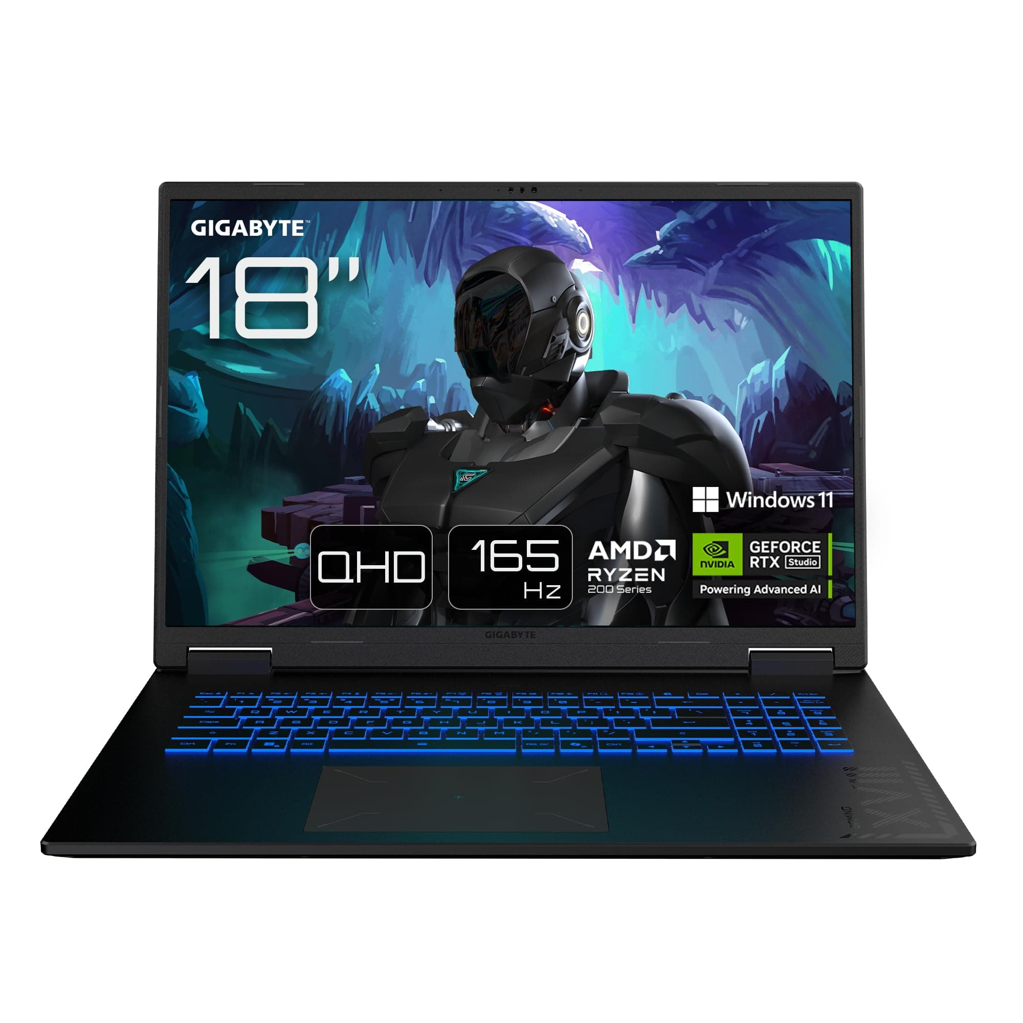 GIGABYTE Gaming A18 Laptop – 18 Zoll, 165 Hz WQXGA, AMD Ryzen 7 260, RTX 5070, 32 GB DDR5 5600 MHz, SSD Gen4 1 TB, Windows 11 Home, 2 Jahre Garantie, Dolby Atmos, Gaming A18 3WHK3FRC64SH