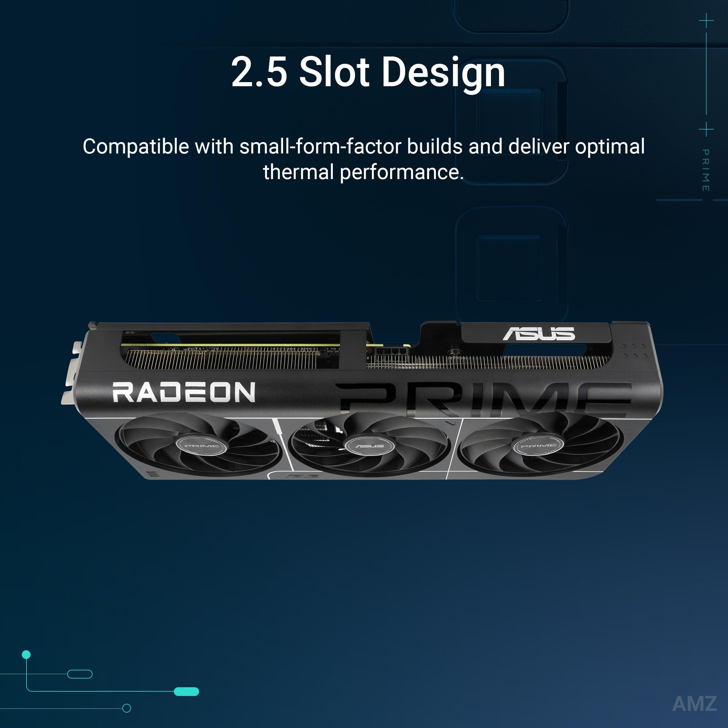 ASUS Prime Radeon RX 9060 XT OC Edition 8GB GDDR6 Gaming Grafikkarte (AMD Radeon RX9060XT, RDNA 4 Architektur, PCIe 5.0, 1x HMDI 2.1b, 2X DisplayPort 2.1a, PRIME-RX9060XT-O8G) Bild 3