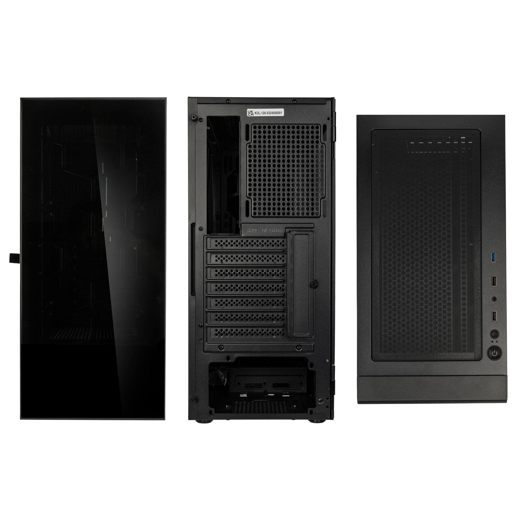 Kolink Observatory HF Glass Core PC-Gehäuse – Schwarz | ATX Midi-Tower mit Glasfront & Seitenteil, Hochwertiger Airflow, 420 mm Radiator-Support, Kabelführung Bild 7