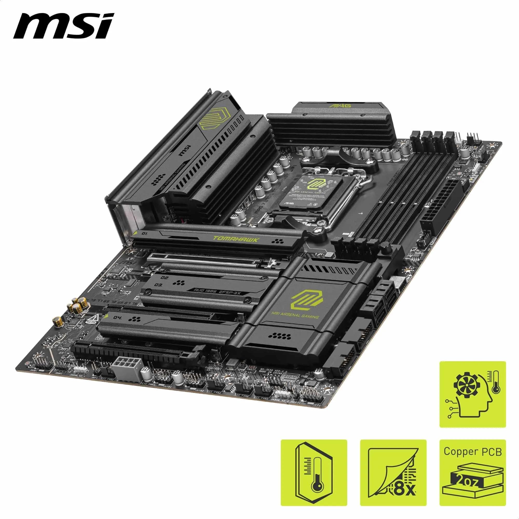 MSI MAG X870E Tomahawk WiFi Mainboard, ATX - Unterstützt AMD Ryzen 9000/8000 / 7000 Prozessoren, AM5-80A SPS VRM, DDR5 Memory Boost 8400+ MT/s (OC), PCIe 5.0 x16, M.2 Gen5, Wi-Fi 7, 5G LAN Bild 7