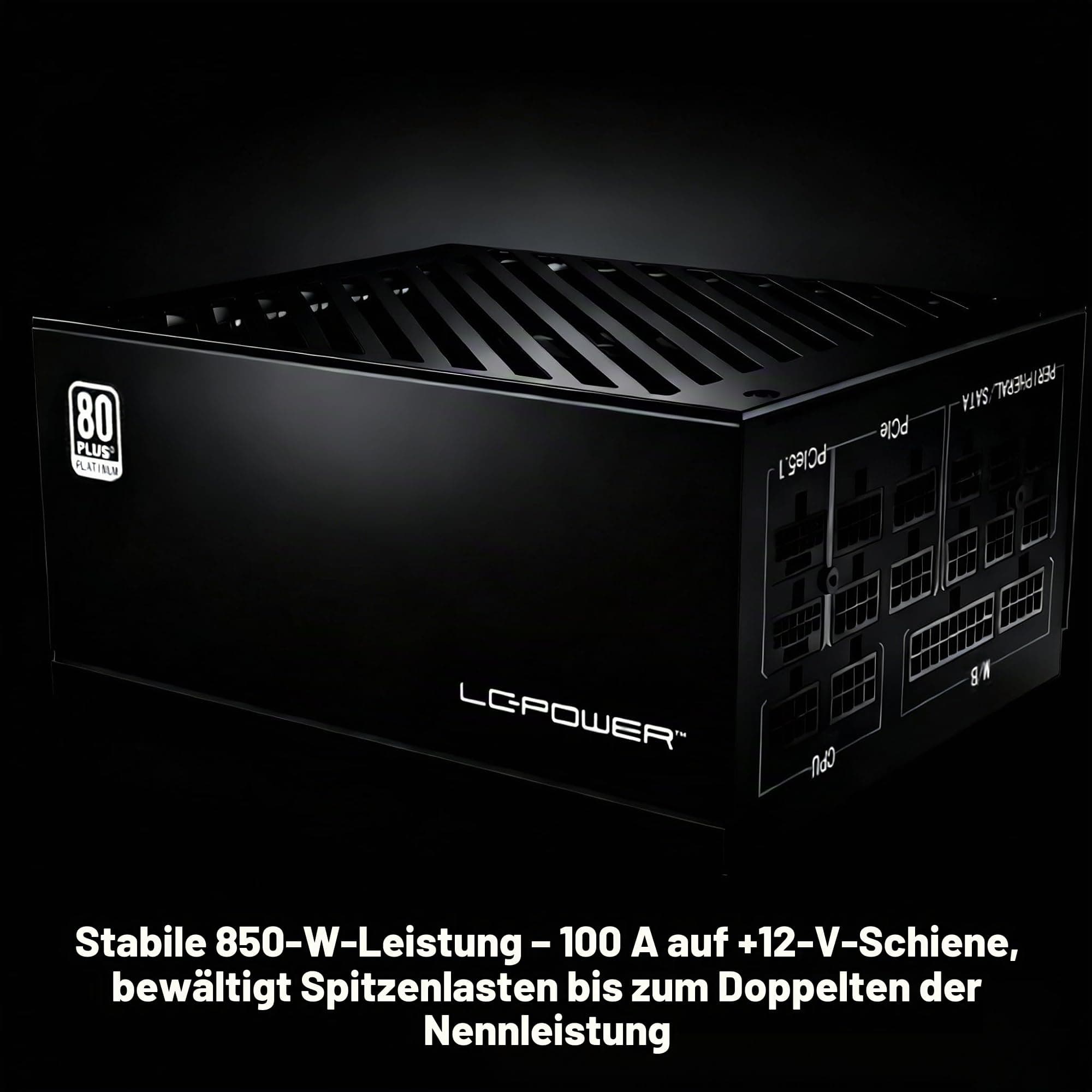 LC-POWER LC1200P2-V3.1 Platinum Pro 1200W PC Netzteil/PSU ATX 3.1 | 80 Plus Platinum | 135mm Lüfter | 10 Jahre Garantie (Schwarz) Bild 7