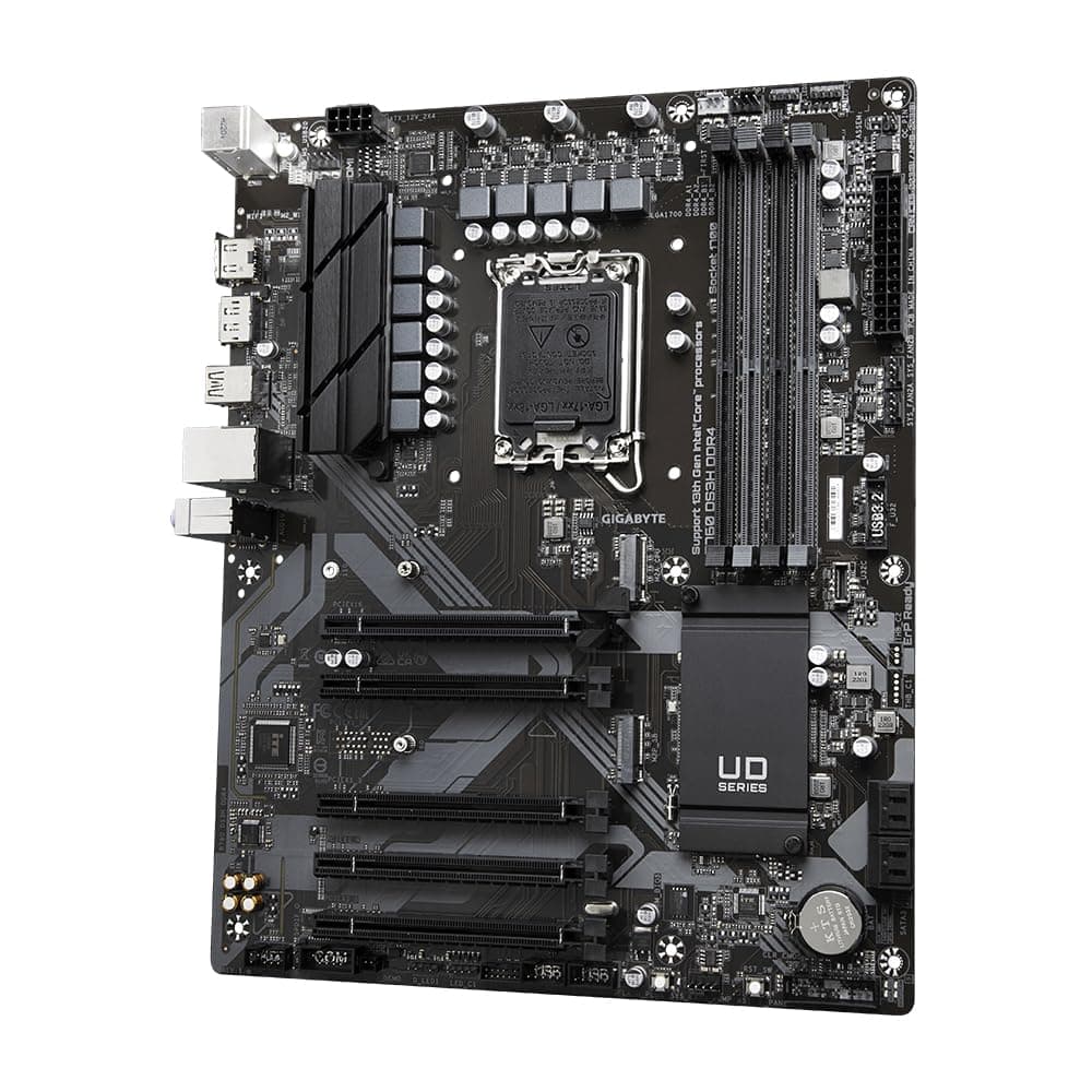 GIGABYTE B760 DS3H DDR4 Motherboard - Unterstützt Intel Core 14. Generation CPUs, 18+2+1 Phasen Digital VRM, bis zu 5333MHz DDR4 (OC), 2xPCIe 4.0 M.2, GbE LAN, USB 3.2 Gen 2 Bild 5