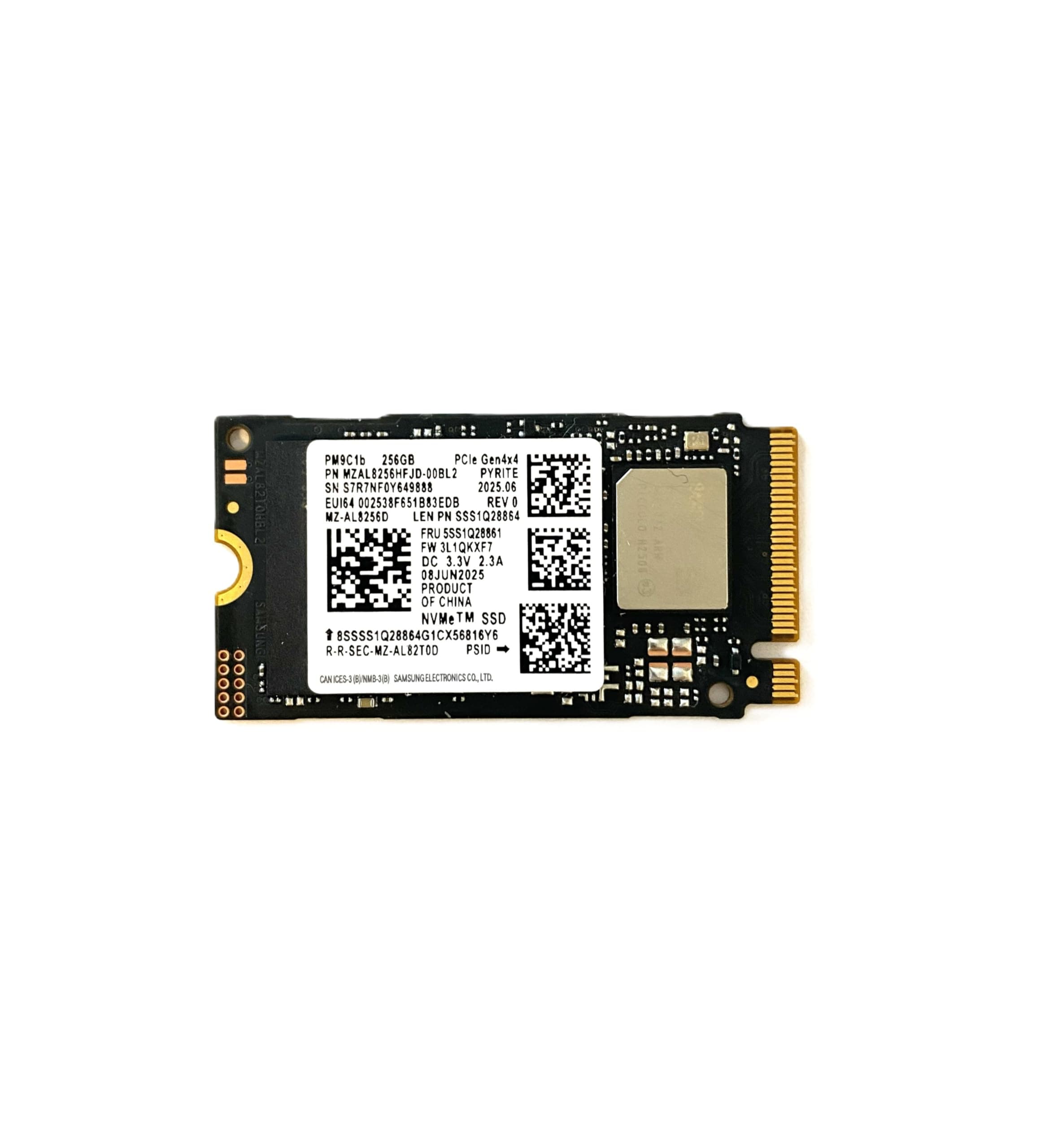 Samsung 256 GB M.2 2242, NVMe, PCIe 4.0 x4, Interne SSD für Notebooks, Festplatte, PM9C1b Bild 2