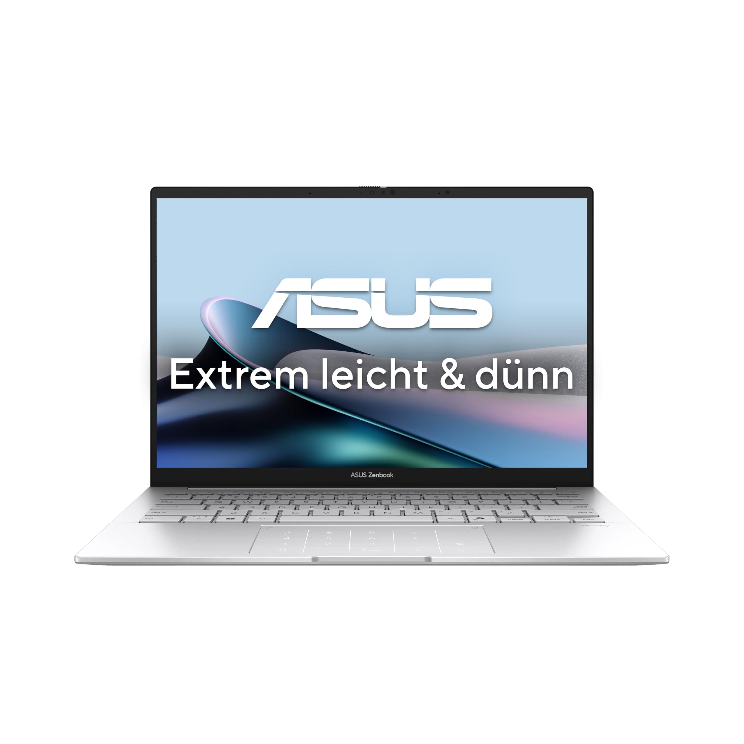 ASUS Zenbook 14 UX3405CA Laptop | Copilot+ PC | 14" WUXGA 16:10 OLED Display | Intel Core Ultra 7 255H |16 GB RAM | 1 TB SSD | Intel Arc | Win11 Home | QWERTZ Tastatur | Silver Intel Core Ultra 7 255H 16GB RAM / 1TB SSD Bild 3