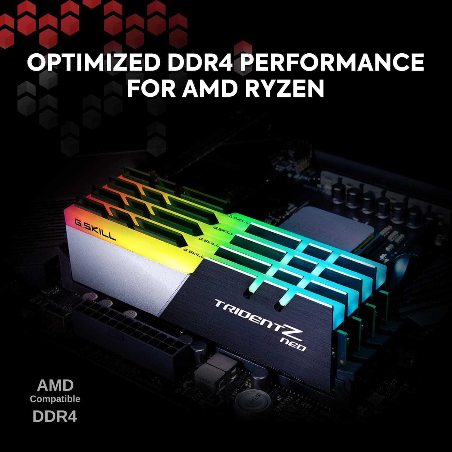 G.SKILL 32GB Trident Z Neo DDR4 3600MHz PC4-28800 CL18 RGB Dual Channel Kit (2X 16GB) Bild 3