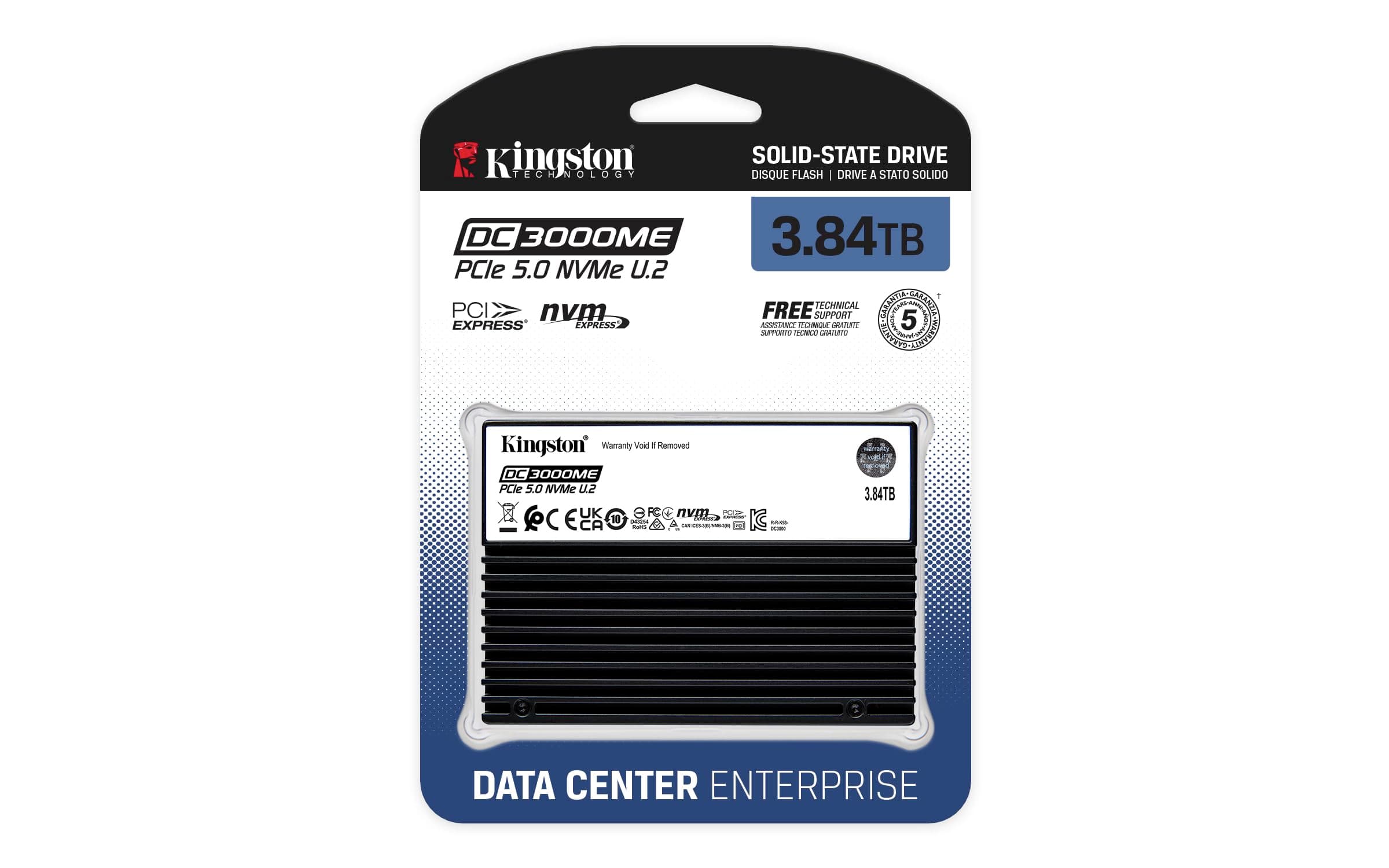 Kingston 3,84TB DC3000ME U.2 PCIe 5.0 NVMe TCG Opal Enterprise Gen5 SSD-SEDC3000ME/3T8 Bild 5