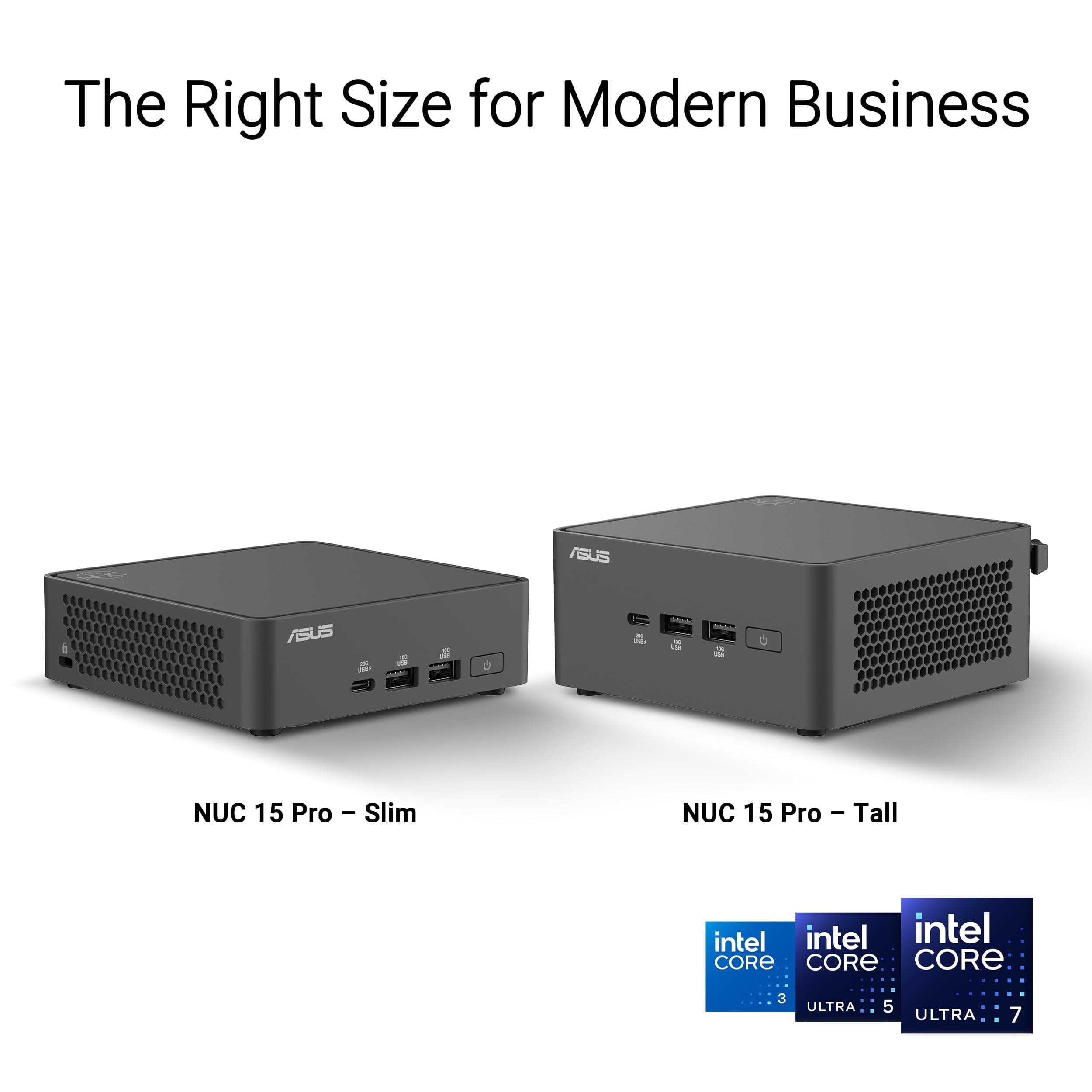 ASUS NUC 15 Pro Plus Kit RNUC15CRSU700002 (Intel Core Ultra 7 255H Prozessor, Intel Arc Grafik, WiFi 7, Bluetooth 5.4, ohne Betriebssystem, mit EU-Netzteil, weiß) Intel Core U7 255H Bild 3