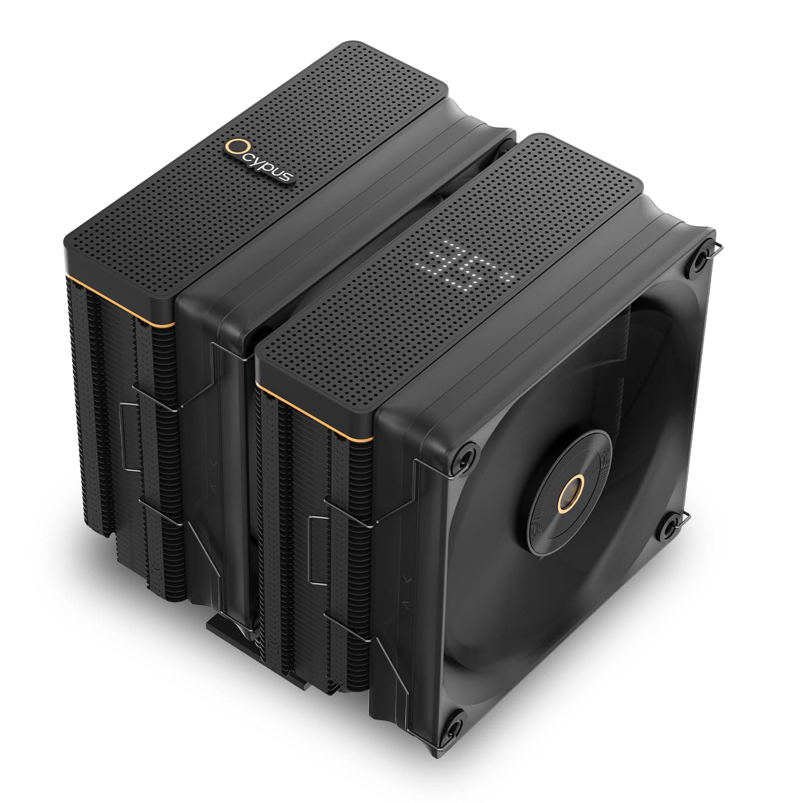 Ocypus Iota A62 BK CPU Kühler mit Echtzeit Digitalanzeige, 6 Kupfer-Heatpipes,Zwei 120mm PWM Lüfter, FDB Lager,CPU Luftkühler für AMD AM4/AM5, Intel LGA 115X/1200/1700/1851 Iota A62 BK EU