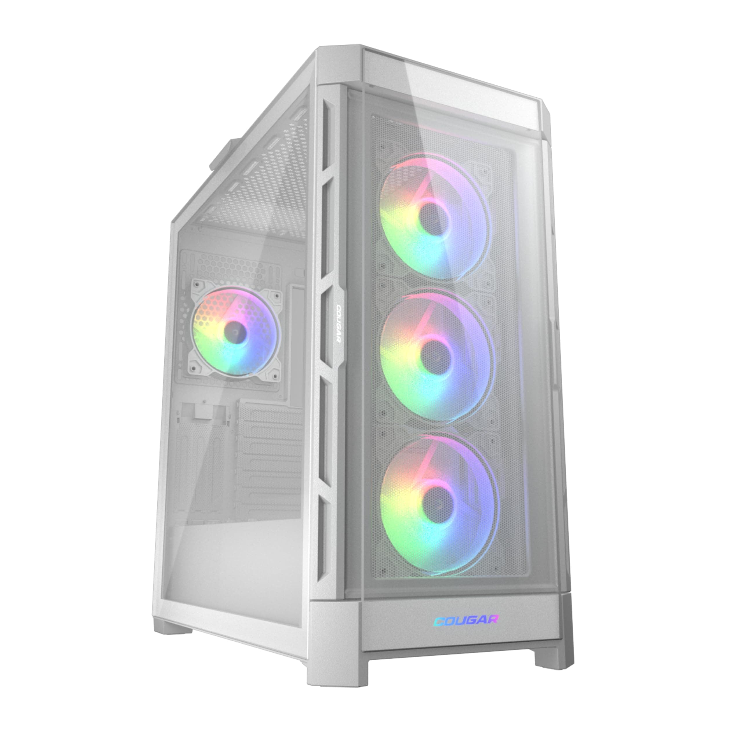 COUGAR DUOFACE PRO RGB Mid Tower PC Gehäuse mit 2 Frontplatten und RGB Lüftern (Weiss) Bild 2