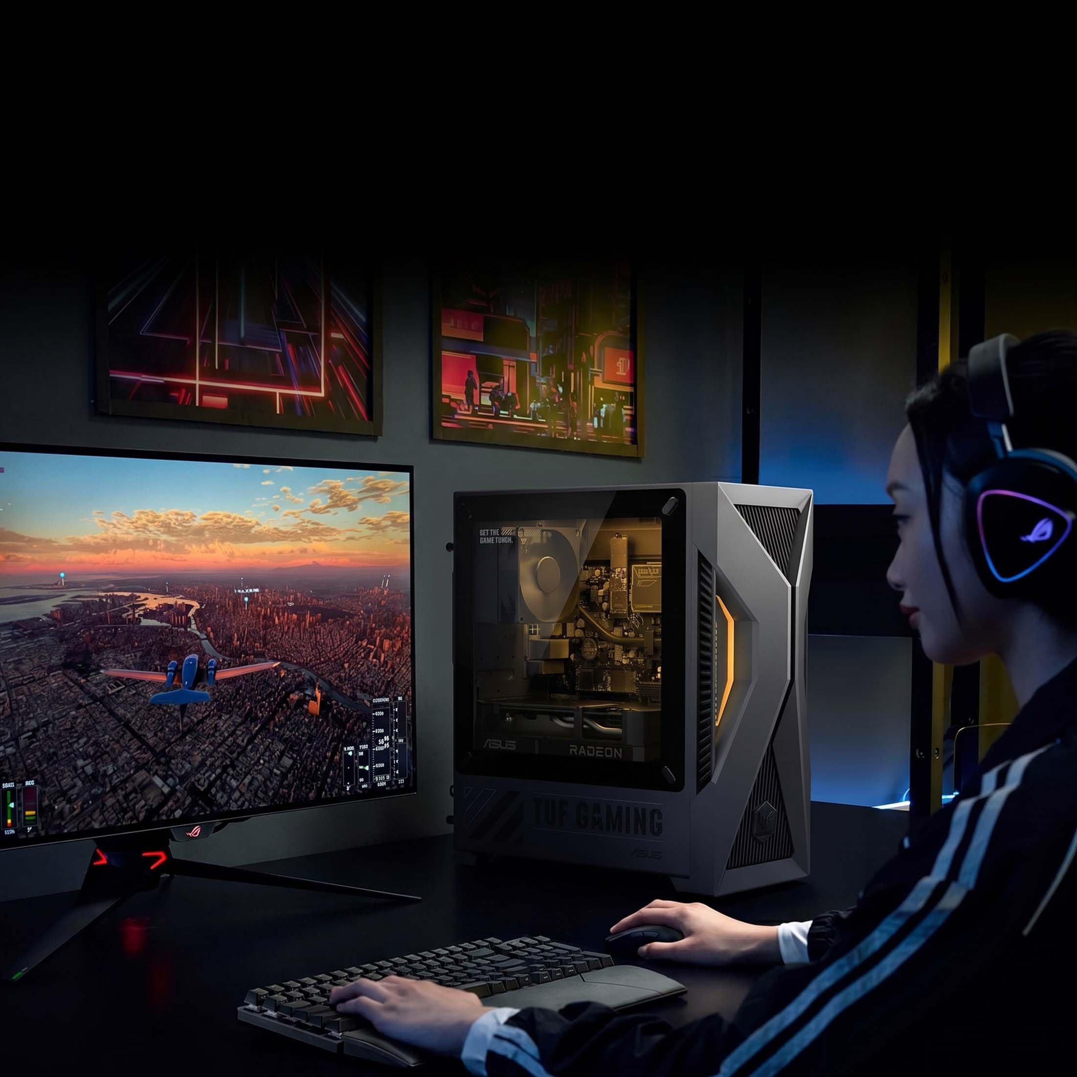 ASUS Tower | TUF Gaming TM500 | Solar Eclipse Gray | AMD Ryzen 5 220 | RAM: 128GB | SSD: 1TB | NVIDIA RTX 5060 | Sichtfenster | LED-Beleuchtung | Windows 11 Pro TUF Gaming TM500 | R5 220 1000 GB 128 GB NVIDIA GeForce RTX 5060 Windows 11 Pro Bild 6