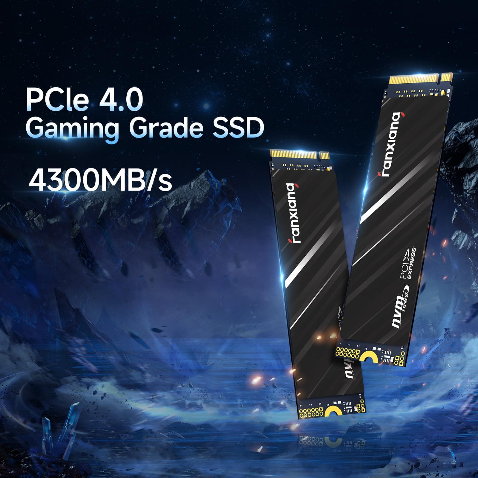 fanxiang S690Q NVMe M.2 SSD, 512GB, PCIe 4x4 Gaming Solid State Laufwerk, 4300 MB/s Lesen, 3000 MB/s Schreiben, Interne SSD, Festplatte für Datenübertragung Bild 5