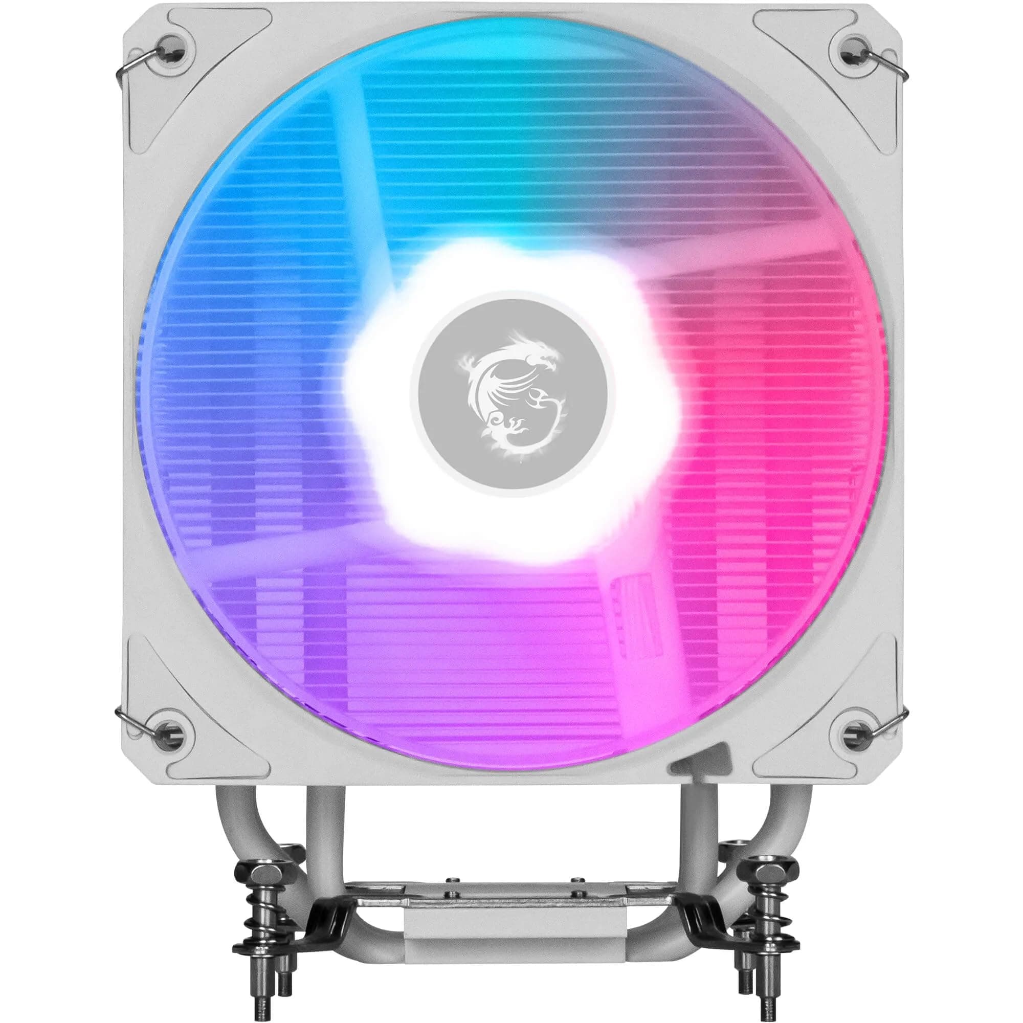 MSI MAG COREFROZR AA13 WHITE CPU-Luftkühler – Direct Touch, vier 6-mm-Kupfer-Heatpipes, ARGB, CycloBlade 7, voraufgetragene Wärmeleitpaste, Lüfter mit Rifle-Lager Bild 2