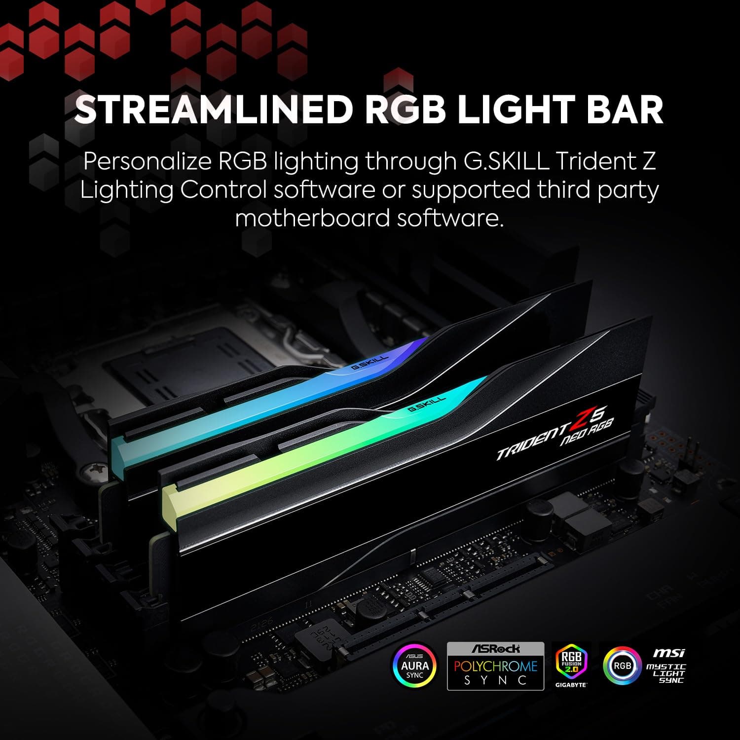 G.skill Trident Z5 Neo Rgb F5-6000j3238f16gx2-Tz5nr Memoria 32 Gb 2 X 16 Gb Ddr5 288-Pin Dimm (g.skill Ddr5 Ram 32gb [2x16gb DuaL-Kit] Pc6000 Cl32 tz Bild 5