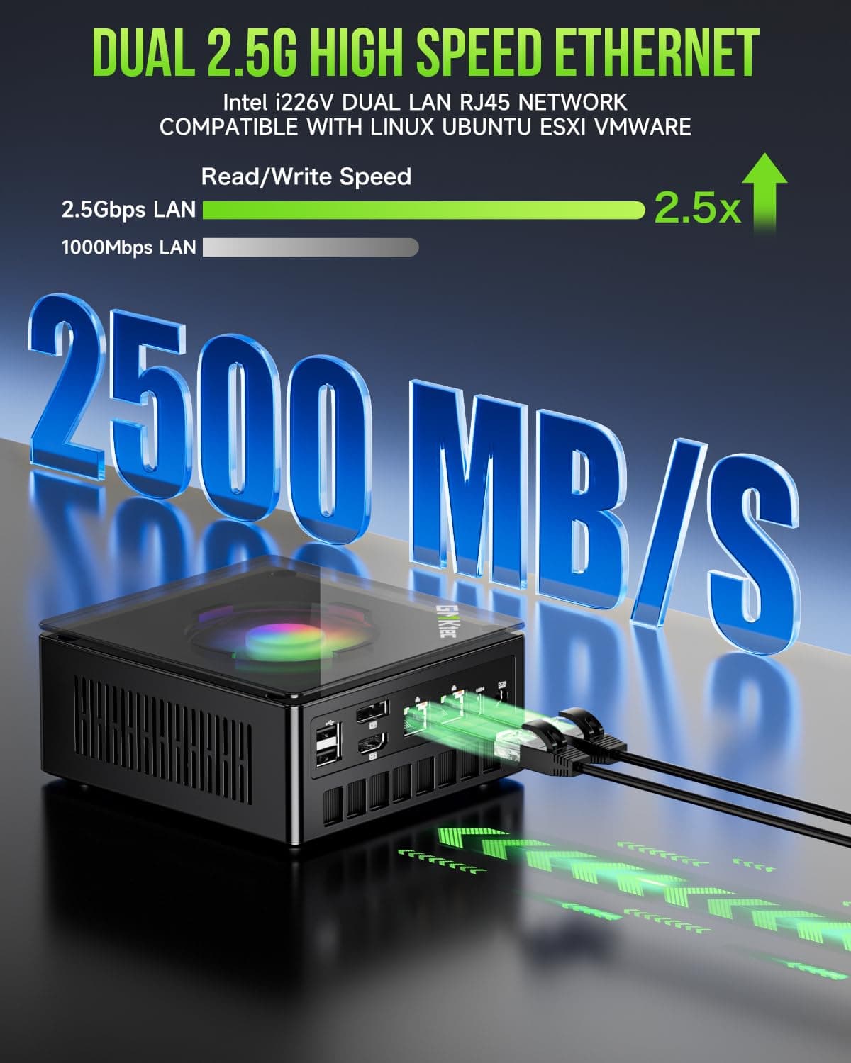 GMKtec K11 AMD Ryzen 9 Gaming Mini PC 8945HS(8C/16T, bis zu 5.2GHz),32GB DDR5 4800MHz RAM 1TB PCIE Desktop PC Computer,Oculink/Dual NIC 2.5GbE LAN/HDMI/USB 4.0/WiFi 6/BT 5.2/DisplayPort/USB4*2 32.0 GB 1.0 TB Bild 8