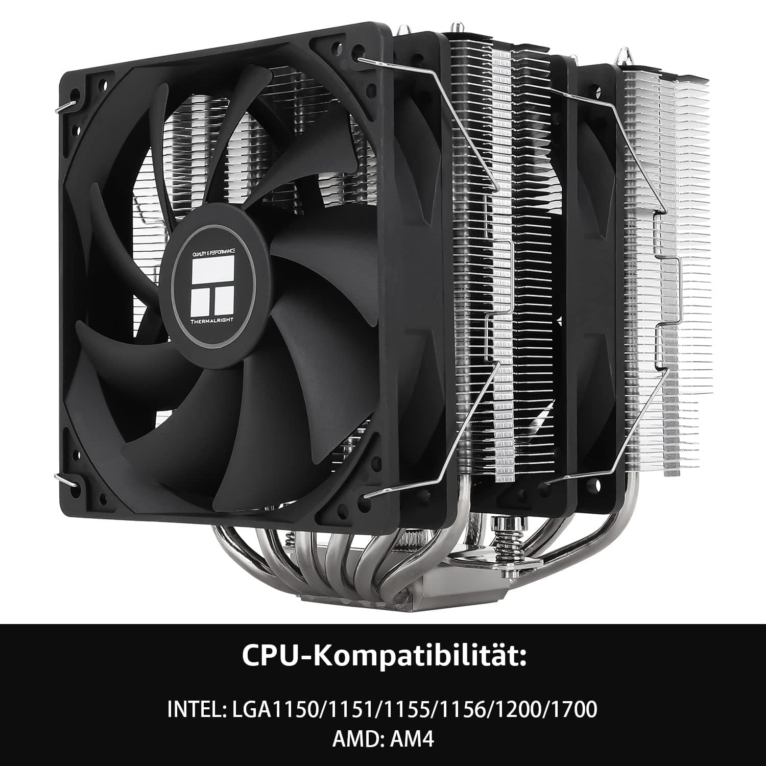 TR Peerless Assassin 120 SE CPU-Luftkühler, PA120 SE, 6 Heatpipes CPU-Kühler, Dual 120mm TL-C12C PWM Lüfter, AGHP-Technologie, für AMD AM4/Intel 1700/1150/1151/1200 Bild 6