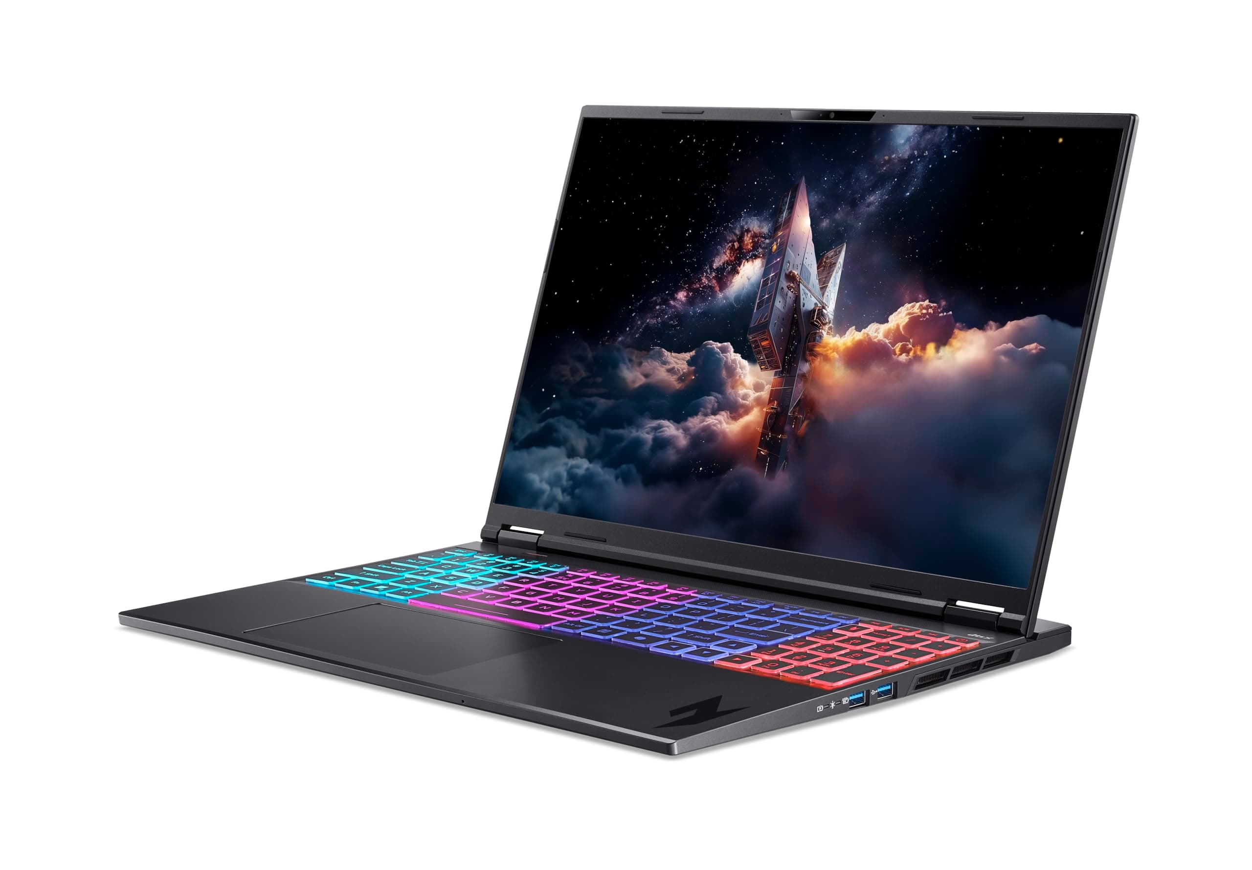 Acer Nitro 16S AI (AN16S-61-R5MK) Gaming Laptop, 16" WQXGA IPS 180Hz Display, AMD Ryzen AI 9 365, 32 GB RAM, 2 TB GB SSD, NVIDIA GeForce RTX 5070 Ti, Windows 11, QWERTZ Tastatur, schwarz Bild 4