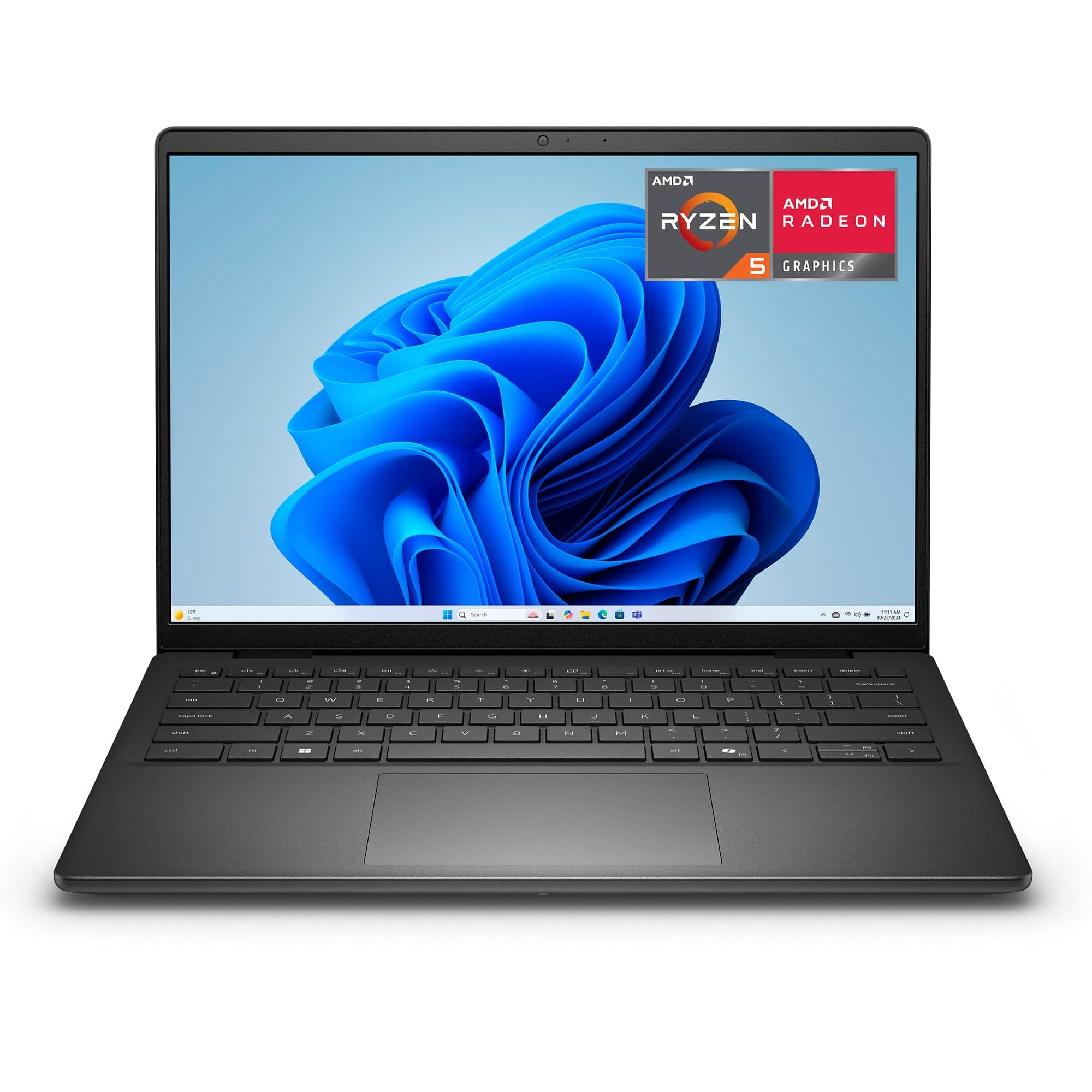 Dell 14 Laptop DC14255 Copilot+ PC 14" 2K (1920×1200) AMD Ryzen 5 220, 16GB RAM, 512GB SSD, AMD Radeon Grafik, QWERTZ Hintergrundbeleuchtete Tastatur, Windows 11 Home, Wi-Fi 6 – Carbon Black Ryzen 5 220 16 GB 512GB SSD