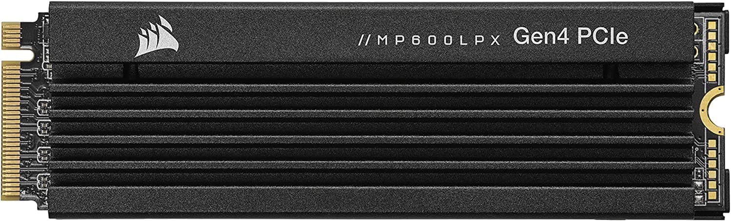 Corsair MP600 PRO LPX 2TB M.2 PCIe Gen4 NVMe SSD – Bis zu 7100MB/s Sequenzielle Lesegeschwindigkeit, 6,800MB/sec Sequenzielle Schreibgeschwindigkeit, 3D TLC NAND, M.2 2280, Optimiert für PS5 – Schwarz Bild 2