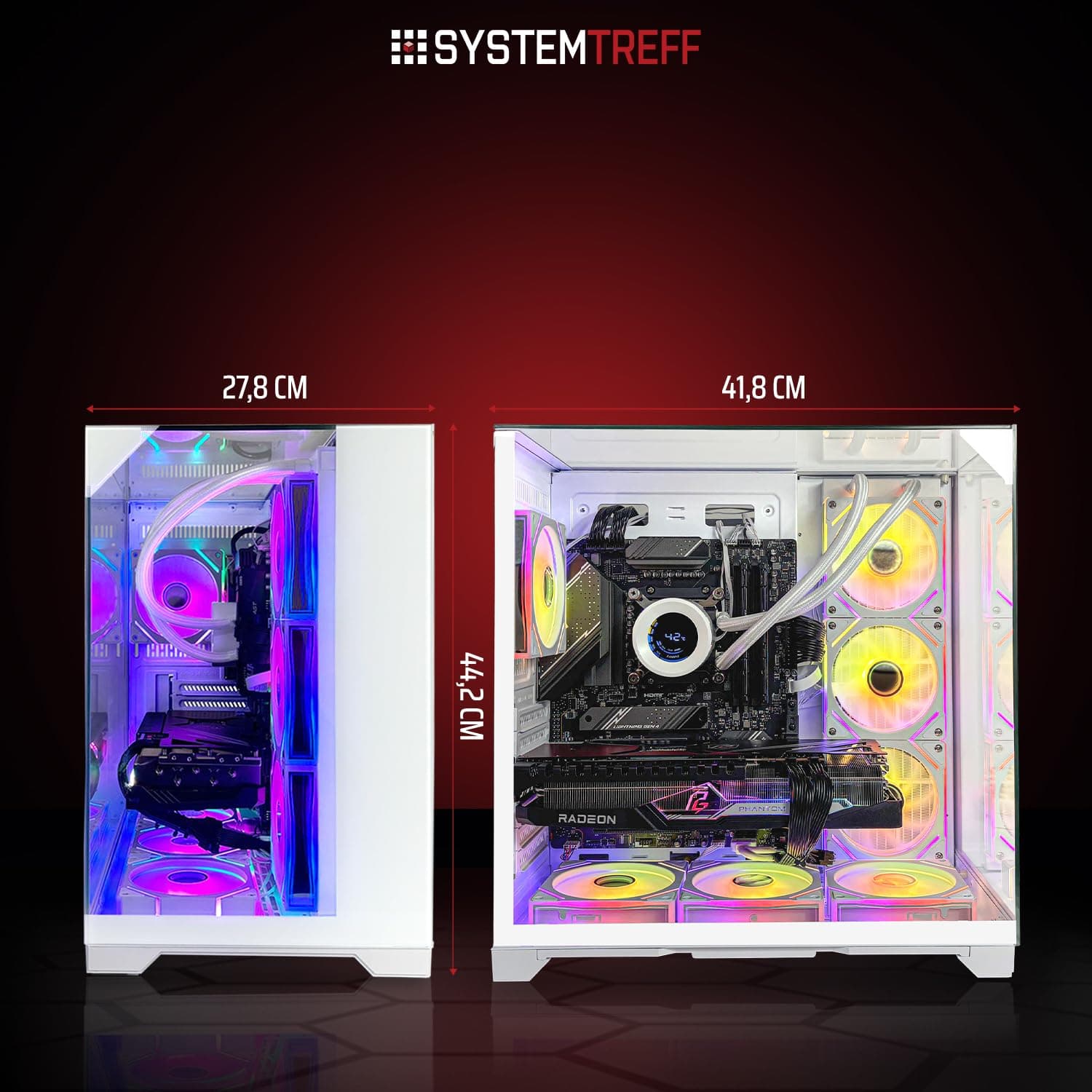 SYSTEMTREFF High-End Gaming PC weiß AMD Ryzen 7 9800X3D 8x5.2GHz | Nvidia RTX 5080 16GB | 2TB M.2 NVMe | 32GB DDR5 RAM | Windows 11 | Desktop Computer Rechner für Gamer, Zocker & Streamer Bild 7