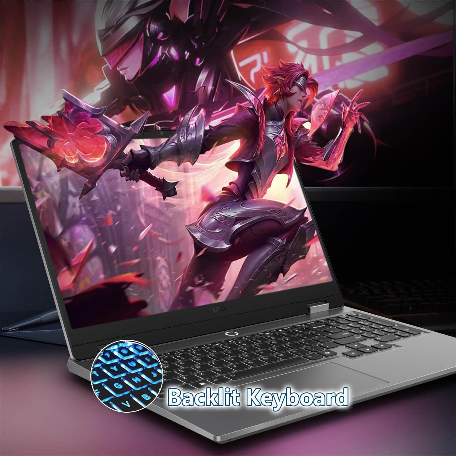 Lenovo LOQ 15.6 Gaming Laptop RTX 4060-13th Gen i7-13700H 14 Core - FHD IPS Display 144Hz - Backlit Keyboard - Windows 11 - Wi-Fi 6 - Webcam - RJ45 - HDMI Cable (32GB DDR5 RAM |2TB PCIe SSD) Bild 4